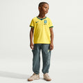 Nike Brazil 2026 Stadium Home Little Kids' Nike Dri-FIT Soccer Replica Jersey - IB4549-724-NIKE by Nike | Available at Niky's Sports