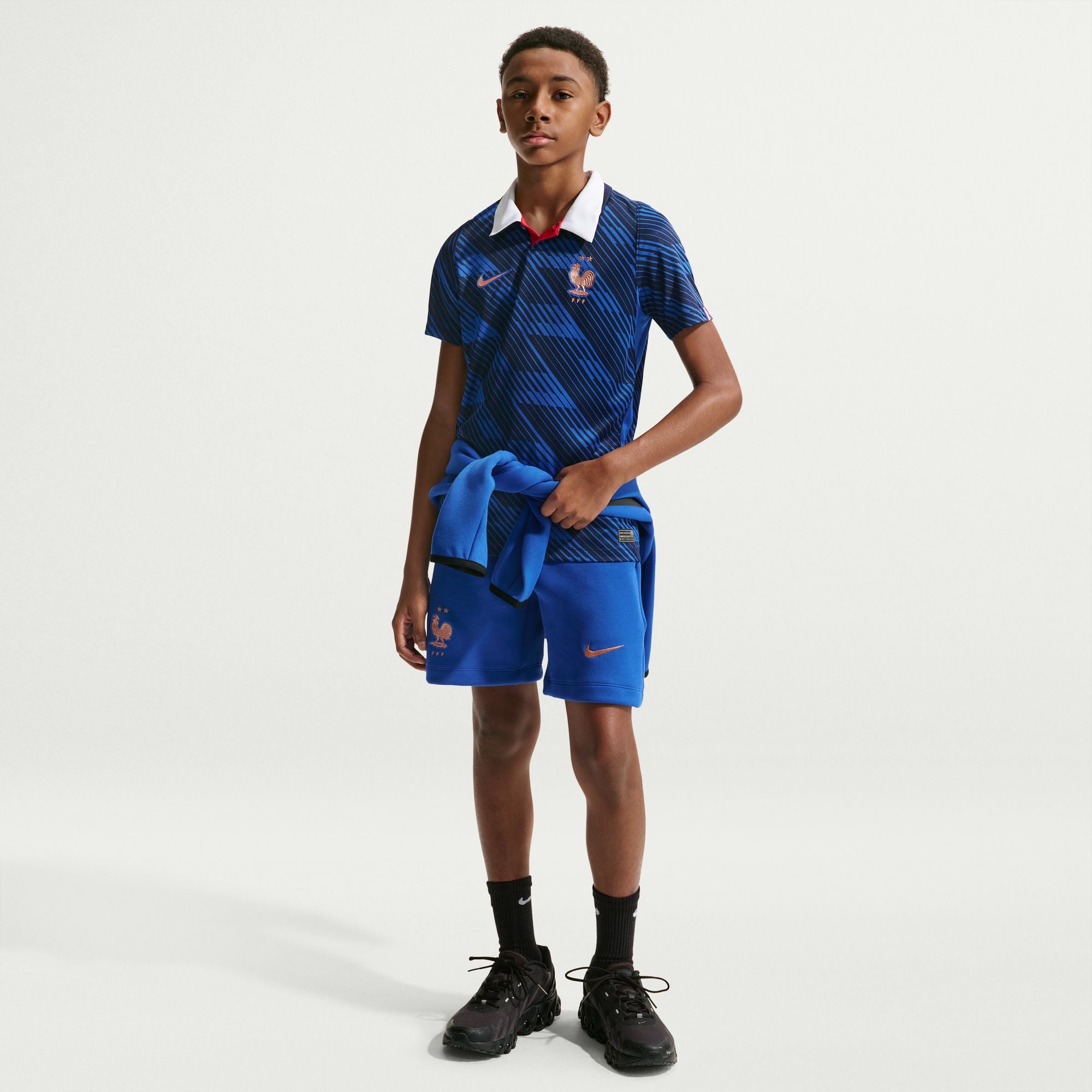 Nike France 2026 Stadium Home Big Kids' Dri-FIT Soccer Stadium Jersey - IB5129-480-NIKE by Nike | Available at Niky's Sports