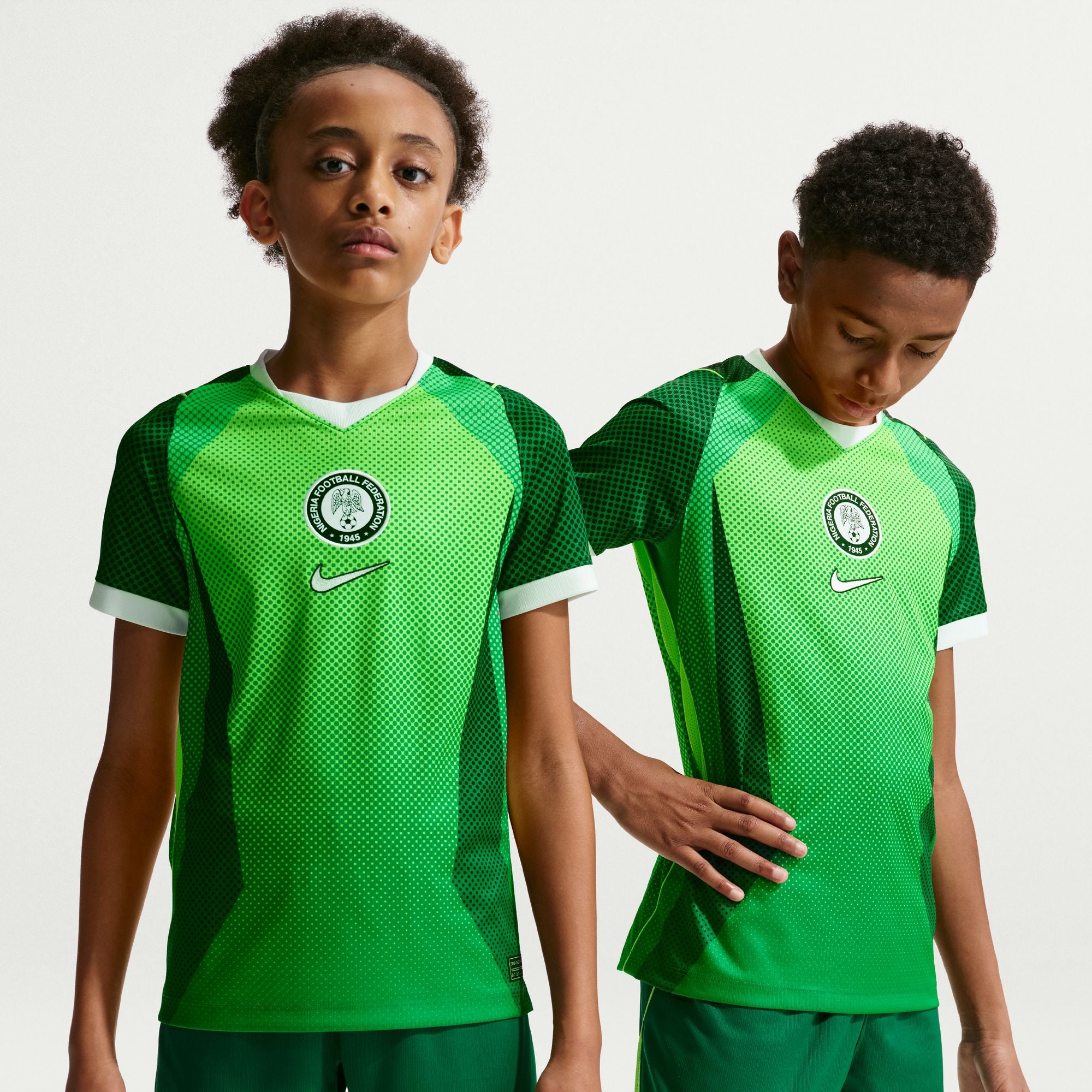 Nike Nigeria 2026 Stadium Home Big Kids' Nike Dri-FIT Soccer Short-Sleeve Jersey - IB5139-302-NIKE by Nike | Available at Niky's Sports
