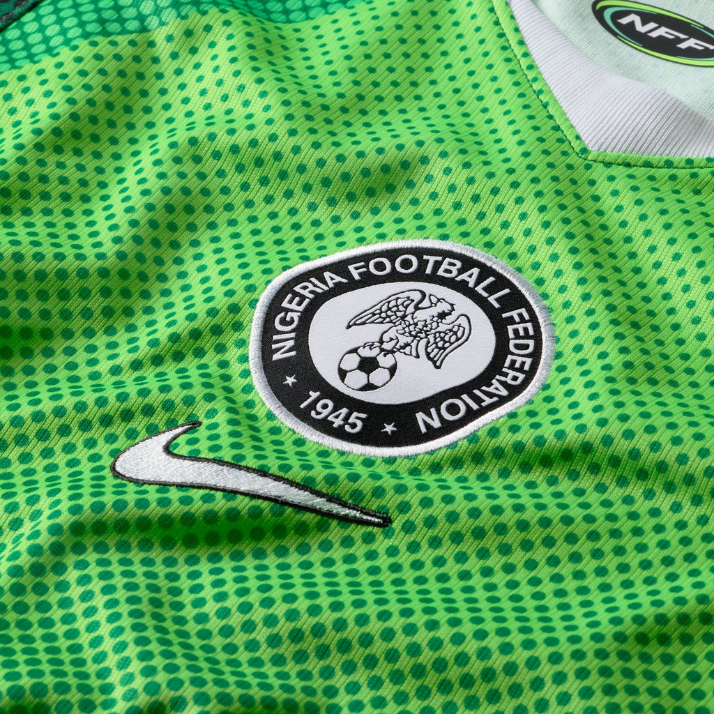 Nike Nigeria 2026 Stadium Home Big Kids' Nike Dri-FIT Soccer Short-Sleeve Jersey - IB5139-302-NIKE by Nike | Available at Niky's Sports