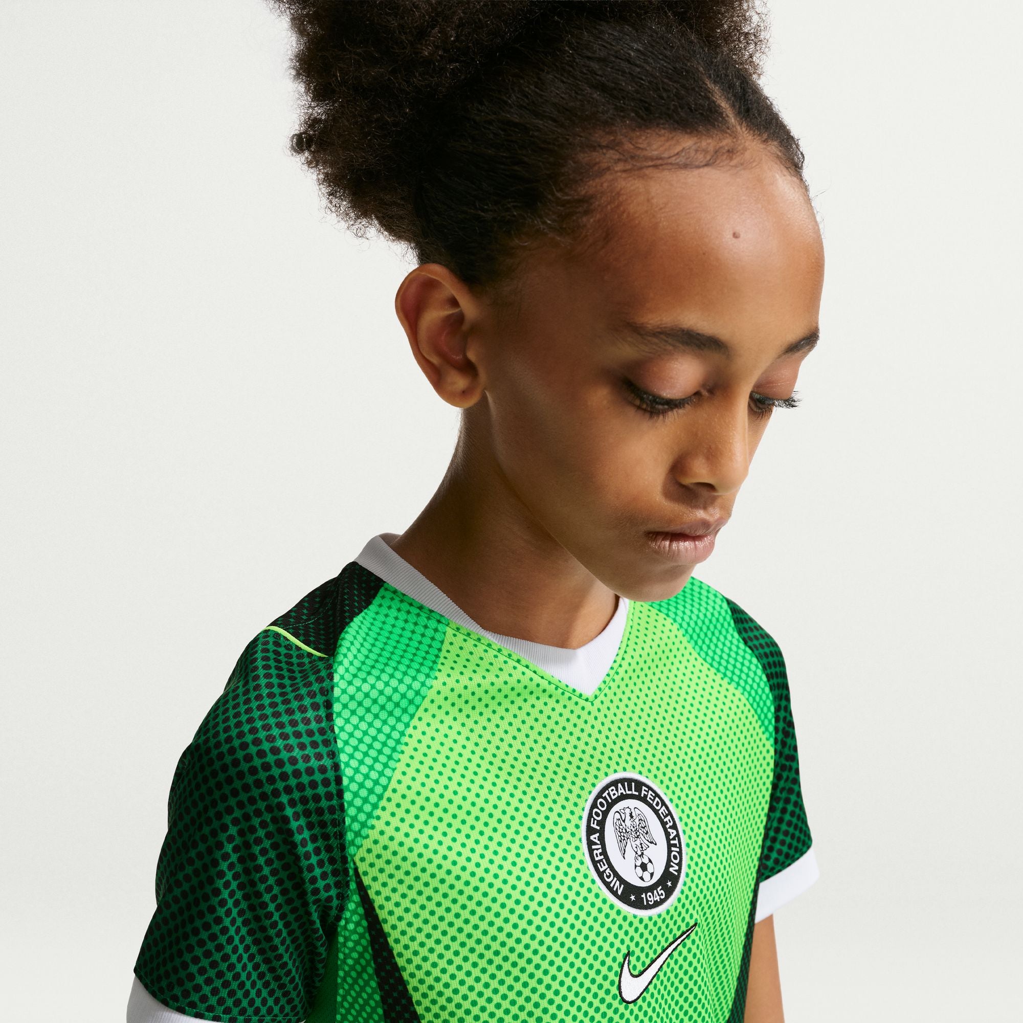Nike Nigeria 2026 Stadium Home Big Kids' Nike Dri-FIT Soccer Short-Sleeve Jersey - IB5139-302-NIKE by Nike | Available at Niky's Sports