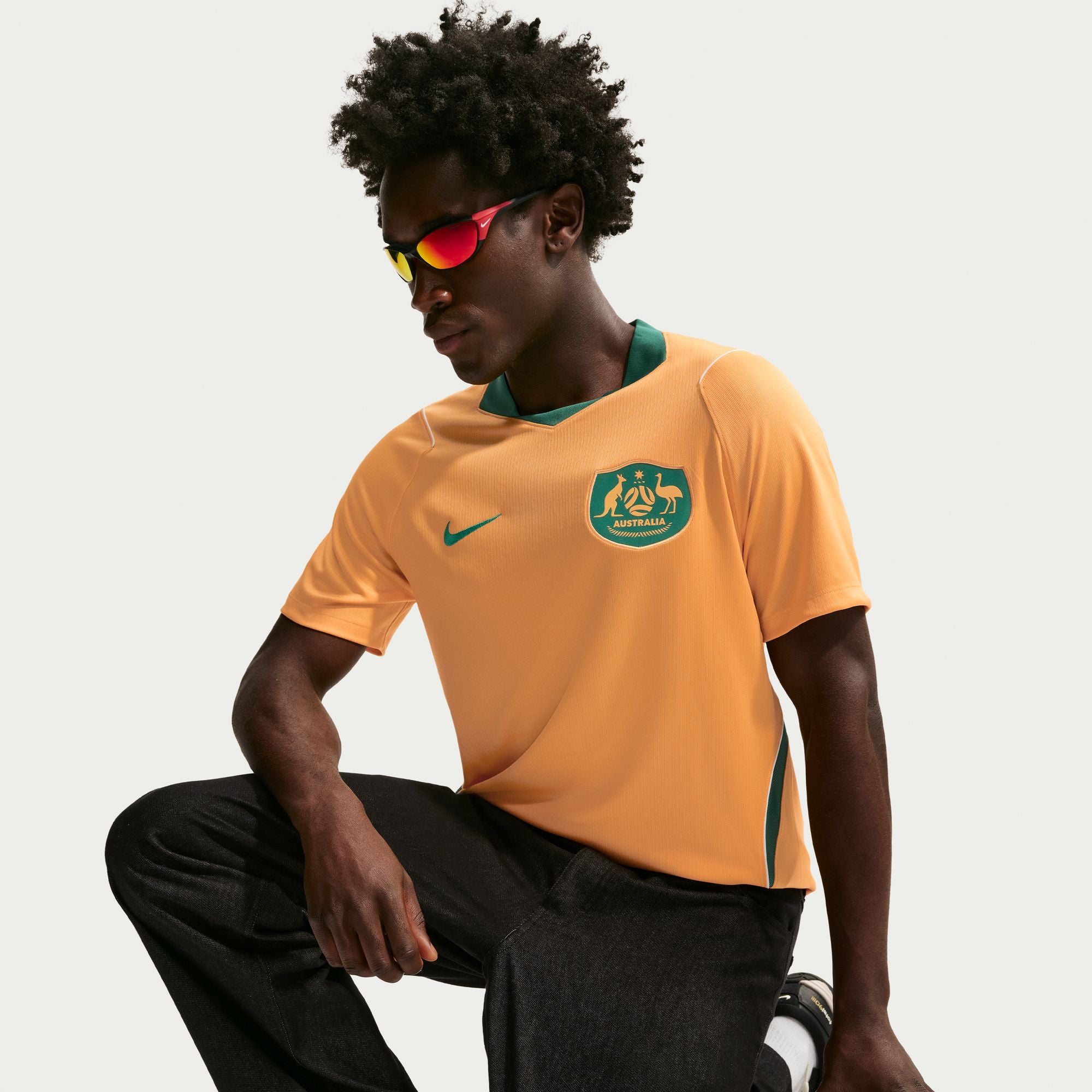 Nike Australia 2026 Stadium Home Men's Nike Dri-FIT Soccer Jersey - IB5256-704-NIKE by Nike | Available at Niky's Sports