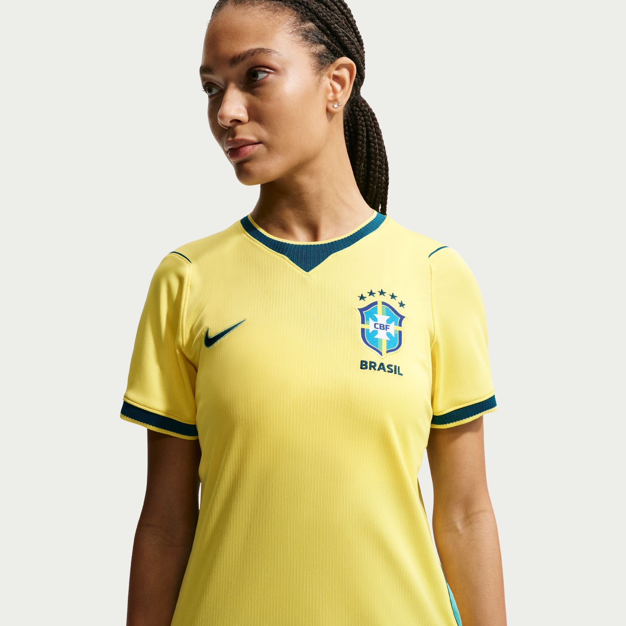 Nike  Brazil 2026 Stadium Home Women's Nike Dri-FIT Soccer Replica Jersey - IB5280-724-NIKE by Nike | Available at Niky's Sports