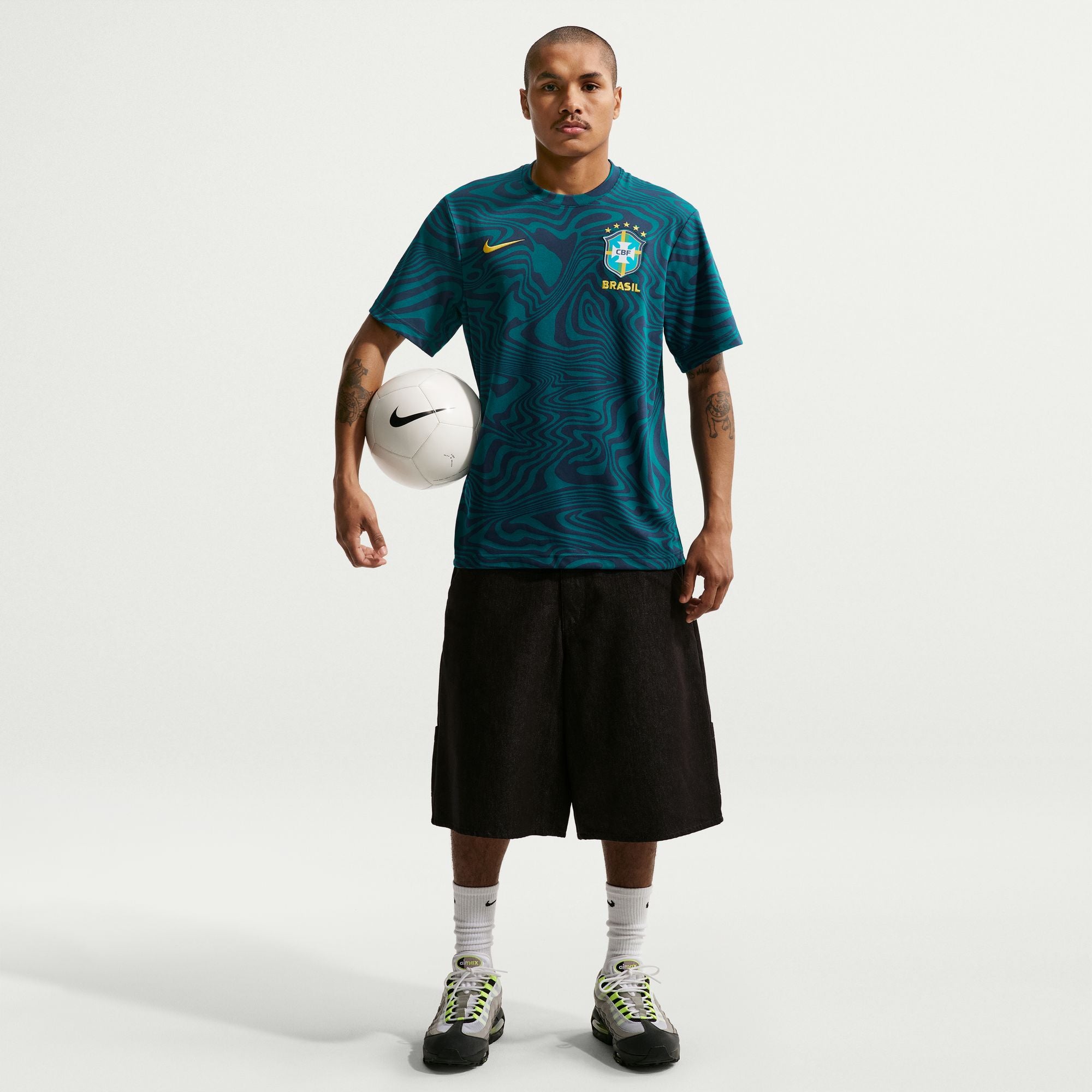 Nike Brazil Primary Men's Nike Dri-FIT Soccer T-Shirt - IB6223-381-NIKE by Nike | Available at Niky's Sports