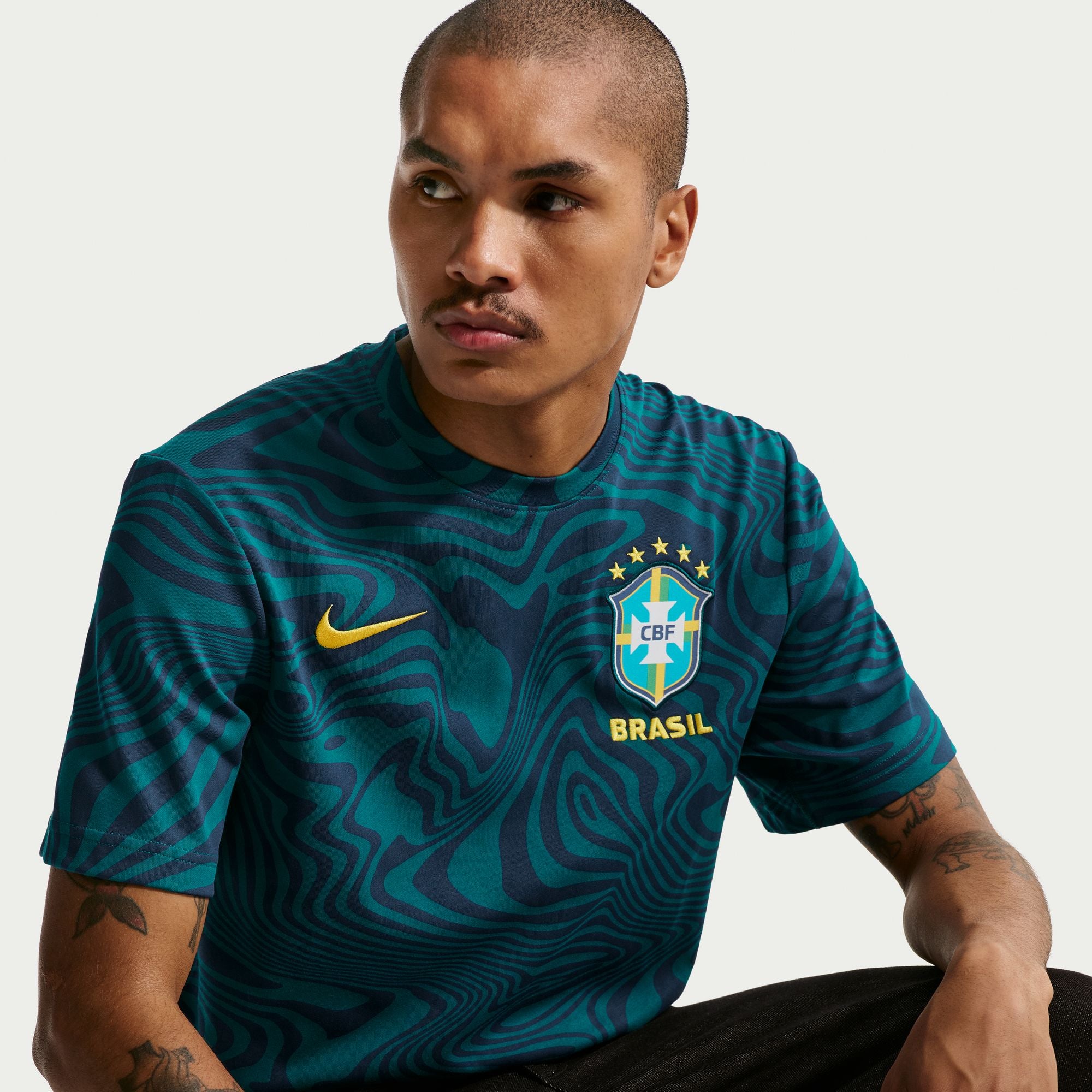 Nike Brazil Primary Men's Nike Dri-FIT Soccer T-Shirt - IB6223-381-NIKE by Nike | Available at Niky's Sports