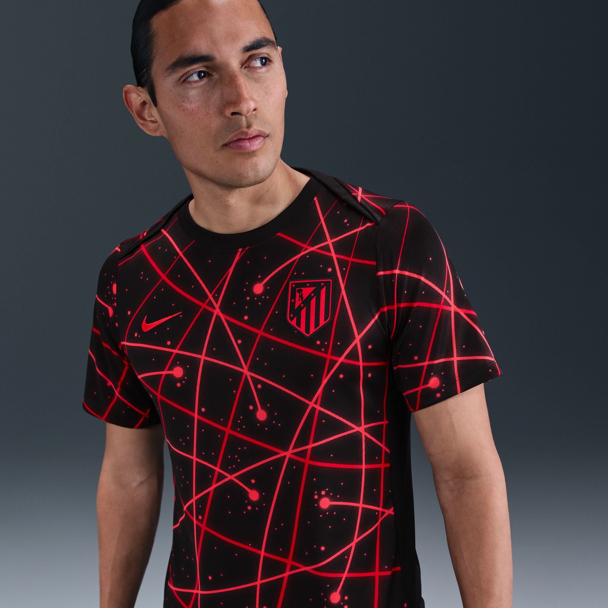 Nike Atletico Madrid Academy Pro Men's Dri-FIT Soccer CWC Pre-Match Short-Sleeve Top - IF3965-010-NIKE by Nike | Available at Niky's Sports