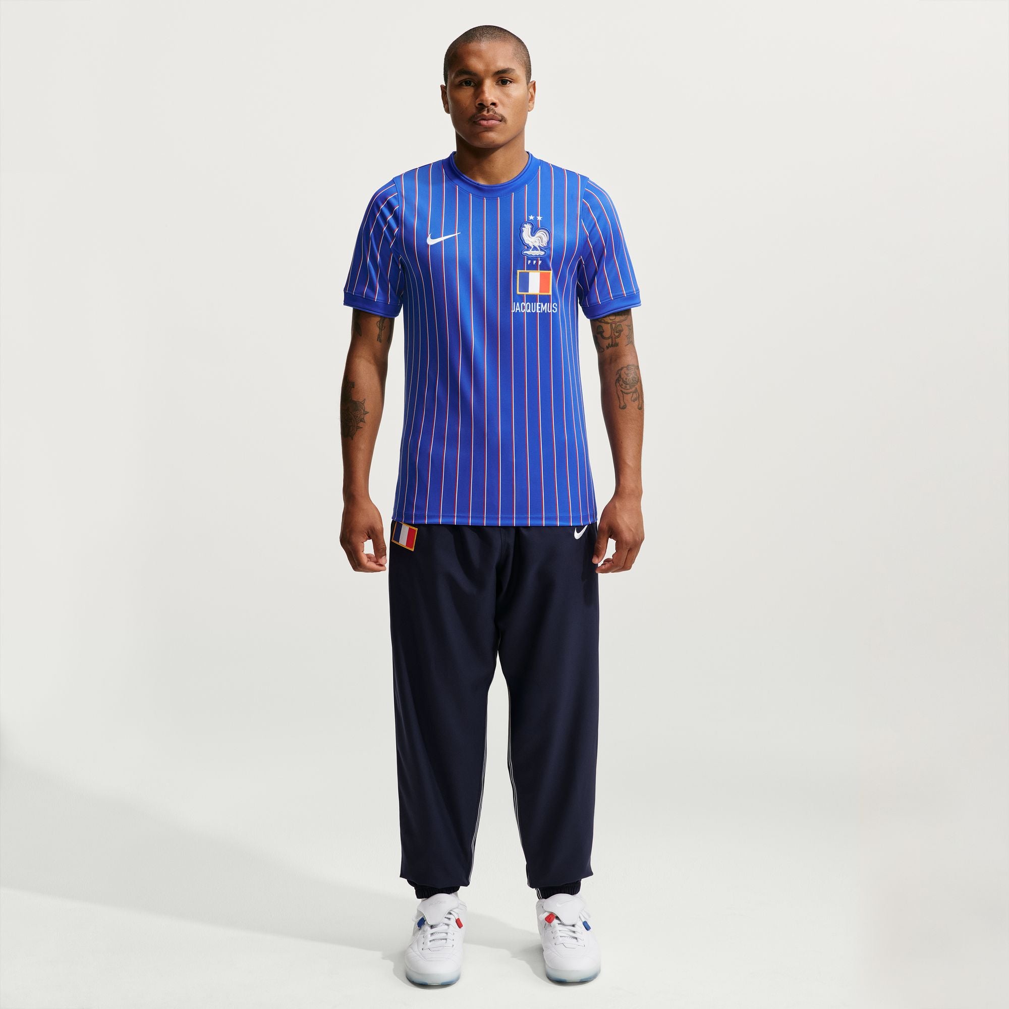 Nike France Academy Pro Men's Nike Dri-FIT Soccer Pre-Match Short-Sleeve Top - IH1674-480-NIKE by Nike | Available at Niky's Sports