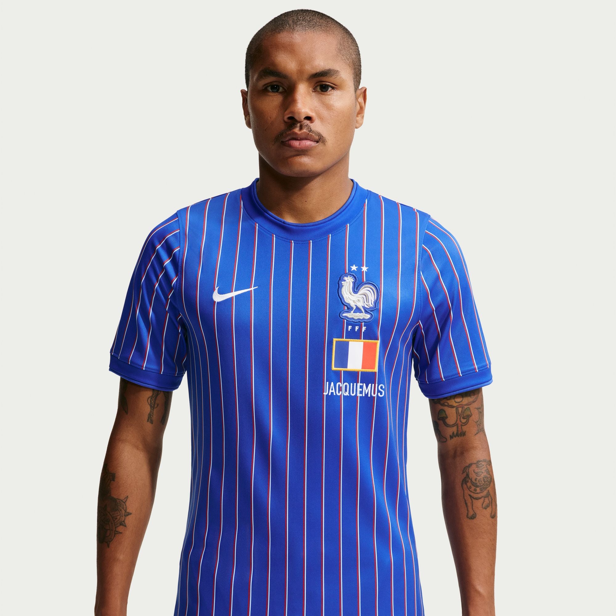 Nike France Academy Pro Men's Nike Dri-FIT Soccer Pre-Match Short-Sleeve Top - IH1674-480-NIKE by Nike | Available at Niky's Sports