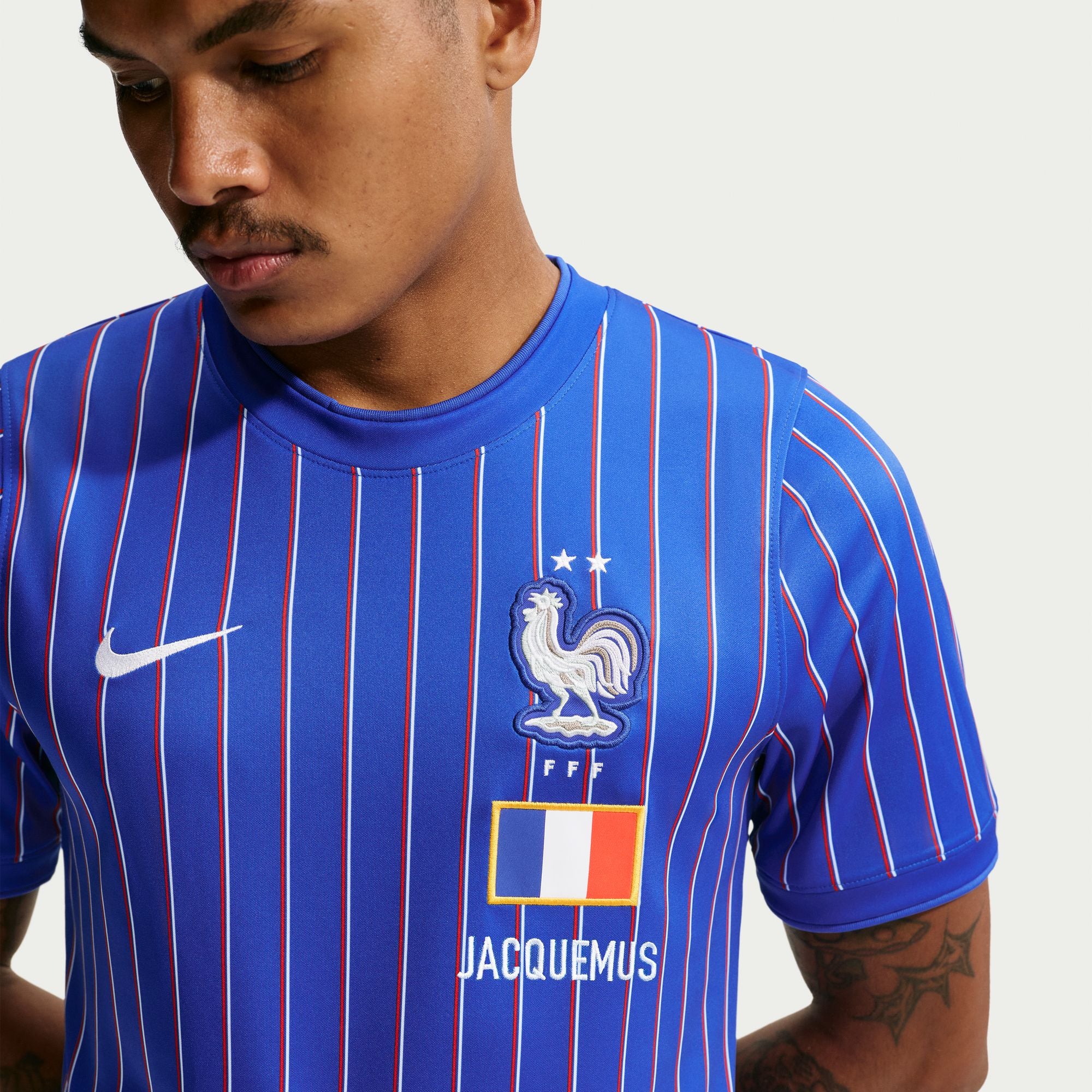 Nike France Academy Pro Men's Nike Dri-FIT Soccer Pre-Match Short-Sleeve Top - IH1674-480-NIKE by Nike | Available at Niky's Sports