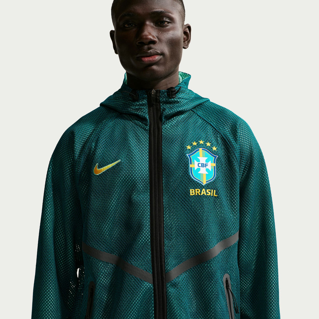 Nike Brazil Men's Nike Dri-FIT Soccer Anthem Jacket - IH1757-369-NIKE by Nike | Available at Niky's Sports