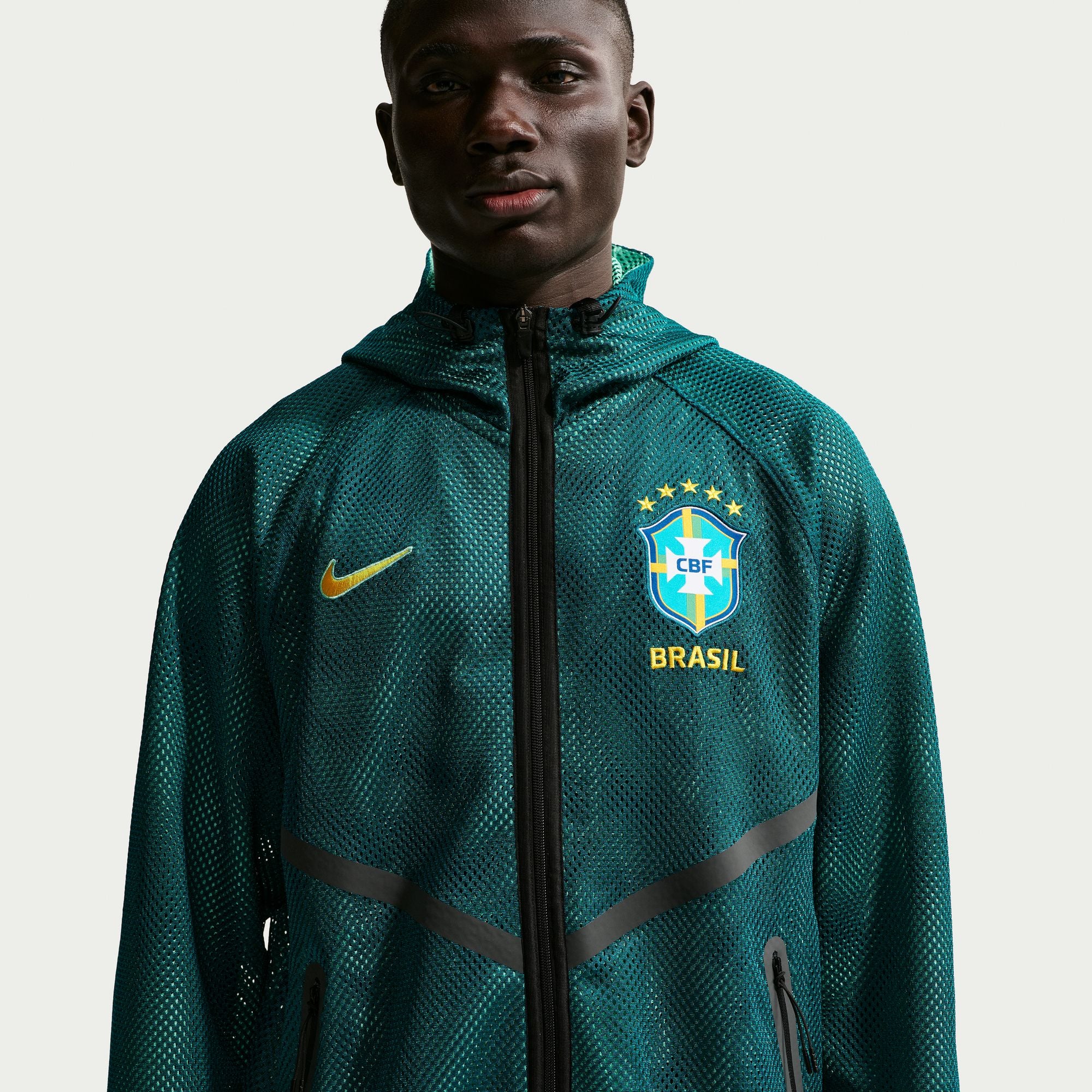 Nike Brazil Men's Nike Dri-FIT Soccer Anthem Jacket - IH1757-369-NIKE by Nike | Available at Niky's Sports