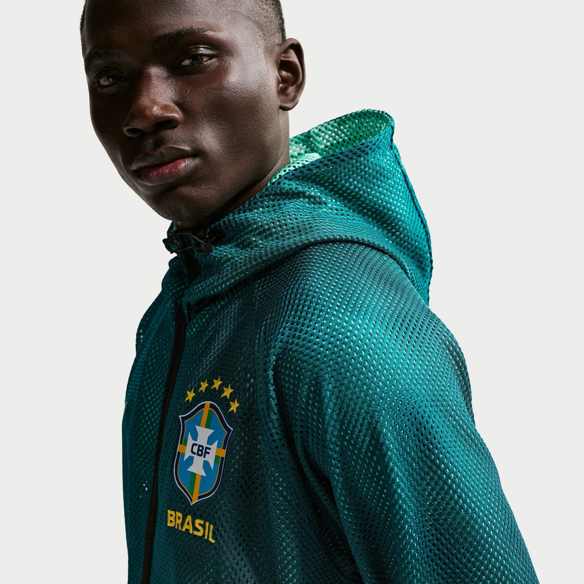 Nike Brazil Men's Nike Dri-FIT Soccer Anthem Jacket - IH1757-369-NIKE by Nike | Available at Niky's Sports