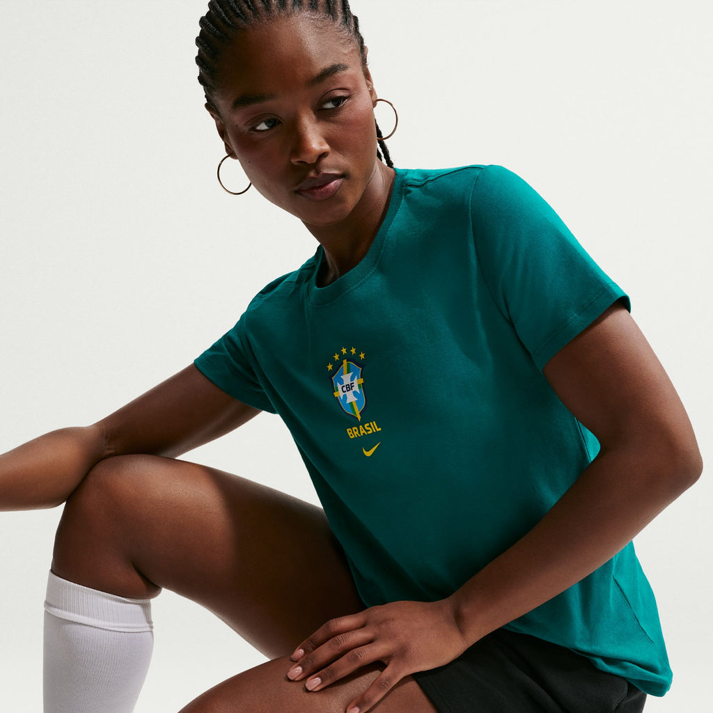 Nike Brazil Women's Nike Soccer T-Shirt - IH2236-381-NIKE by Nike | Available at Niky's Sports