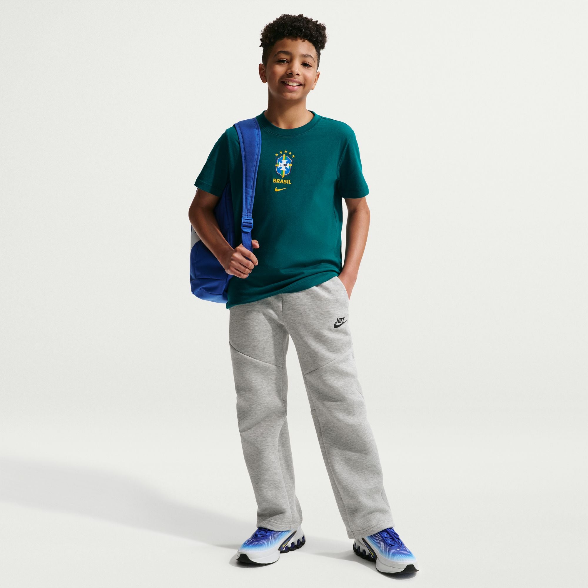 Nike Brazil Big Kids' Nike Soccer T-Shirt - IH2257-381-NIKE by Nike | Available at Niky's Sports