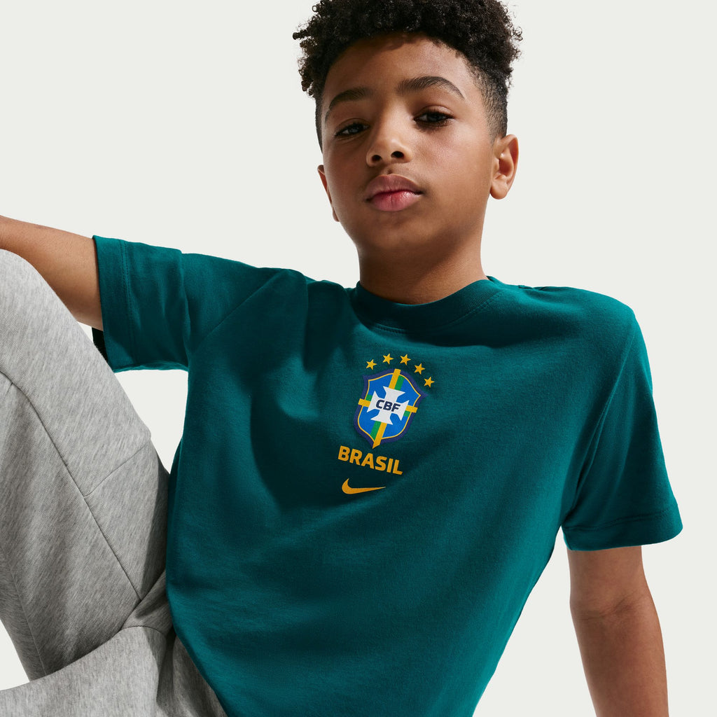 Nike Brazil Big Kids' Nike Soccer T-Shirt - IH2257-381-NIKE by Nike | Available at Niky's Sports
