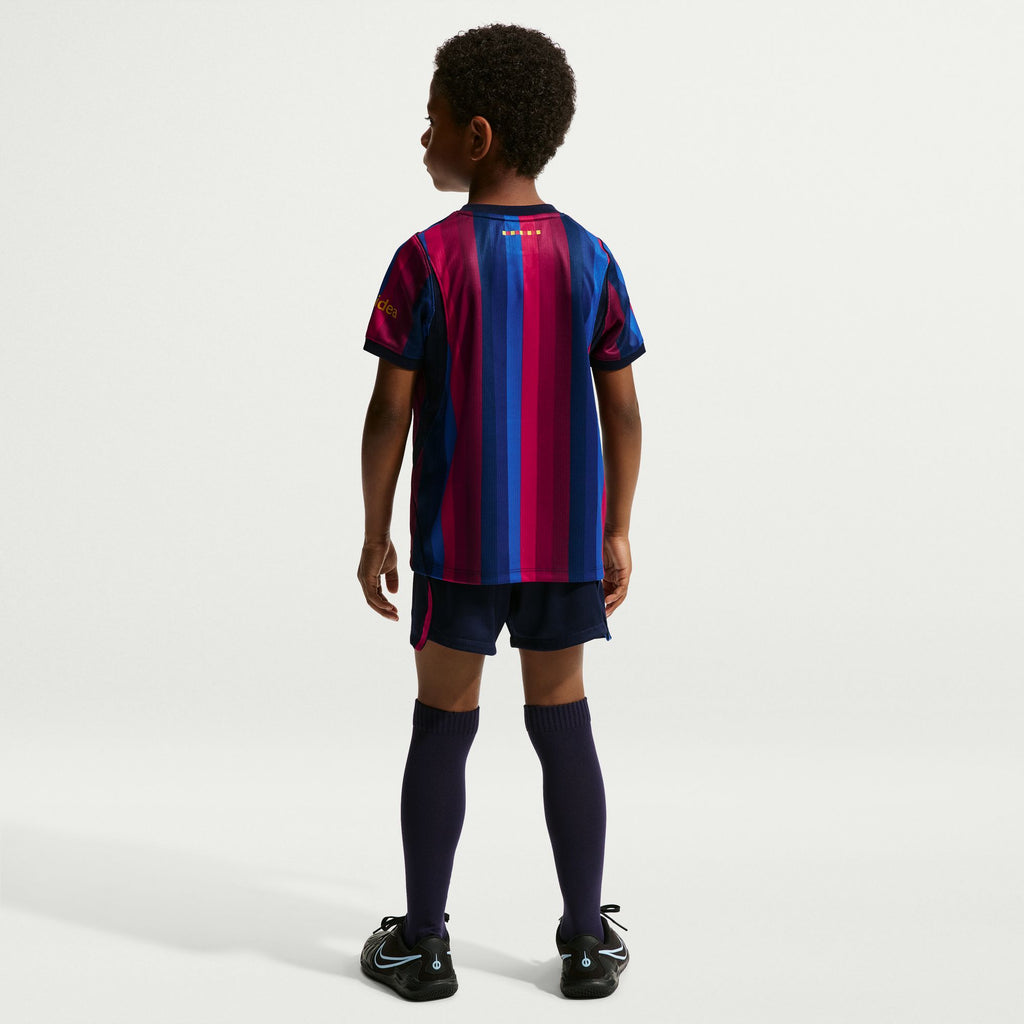 Nike FC Barcelona 2026 Stadium Home Little Kids' Nike Soccer Replica 3-Piece Kit - II1625-683-NIKE by Nike | Available at Niky's Sports