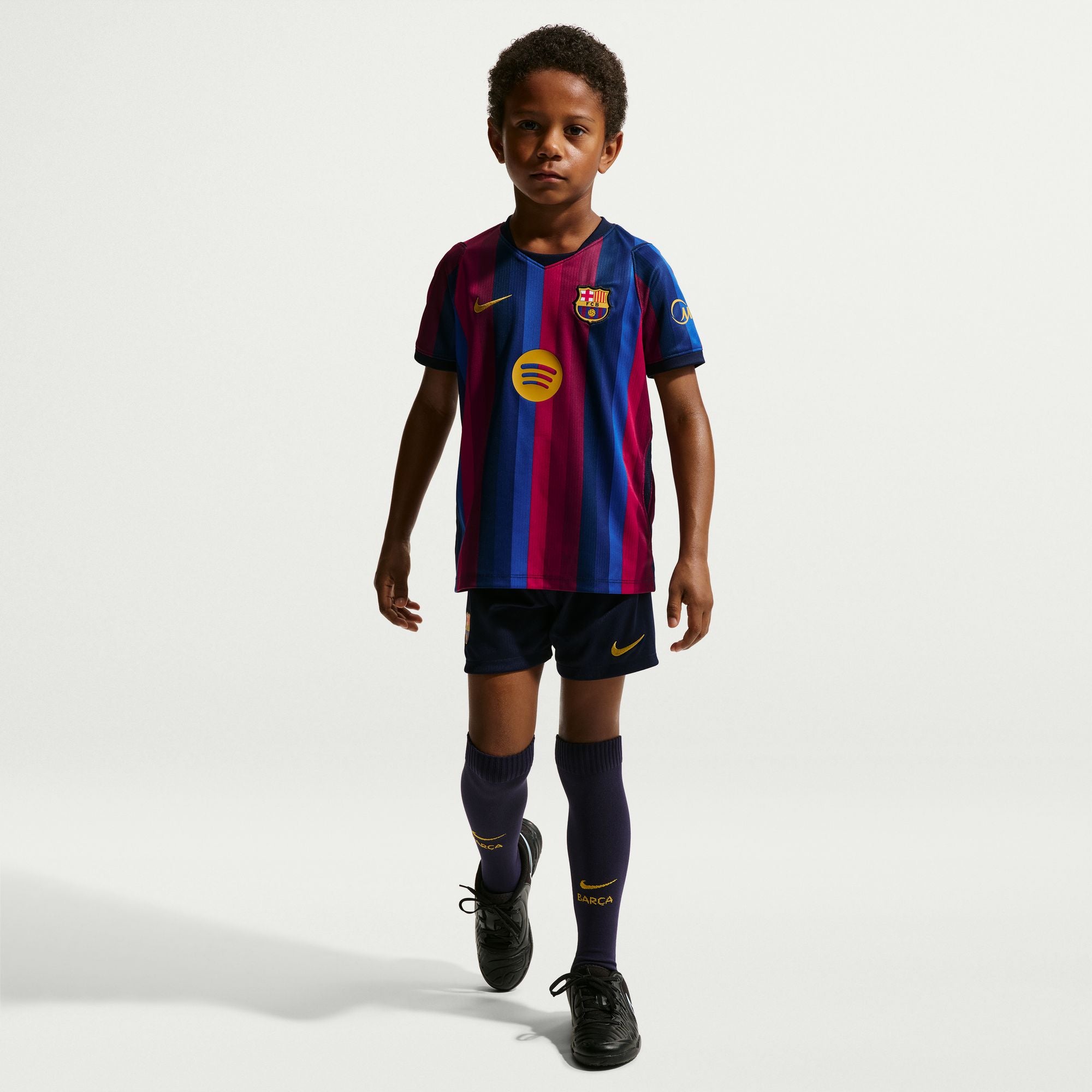 Nike FC Barcelona 2026 Stadium Home Little Kids' Nike Soccer Replica 3-Piece Kit - II1625-683-NIKE by Nike | Available at Niky's Sports