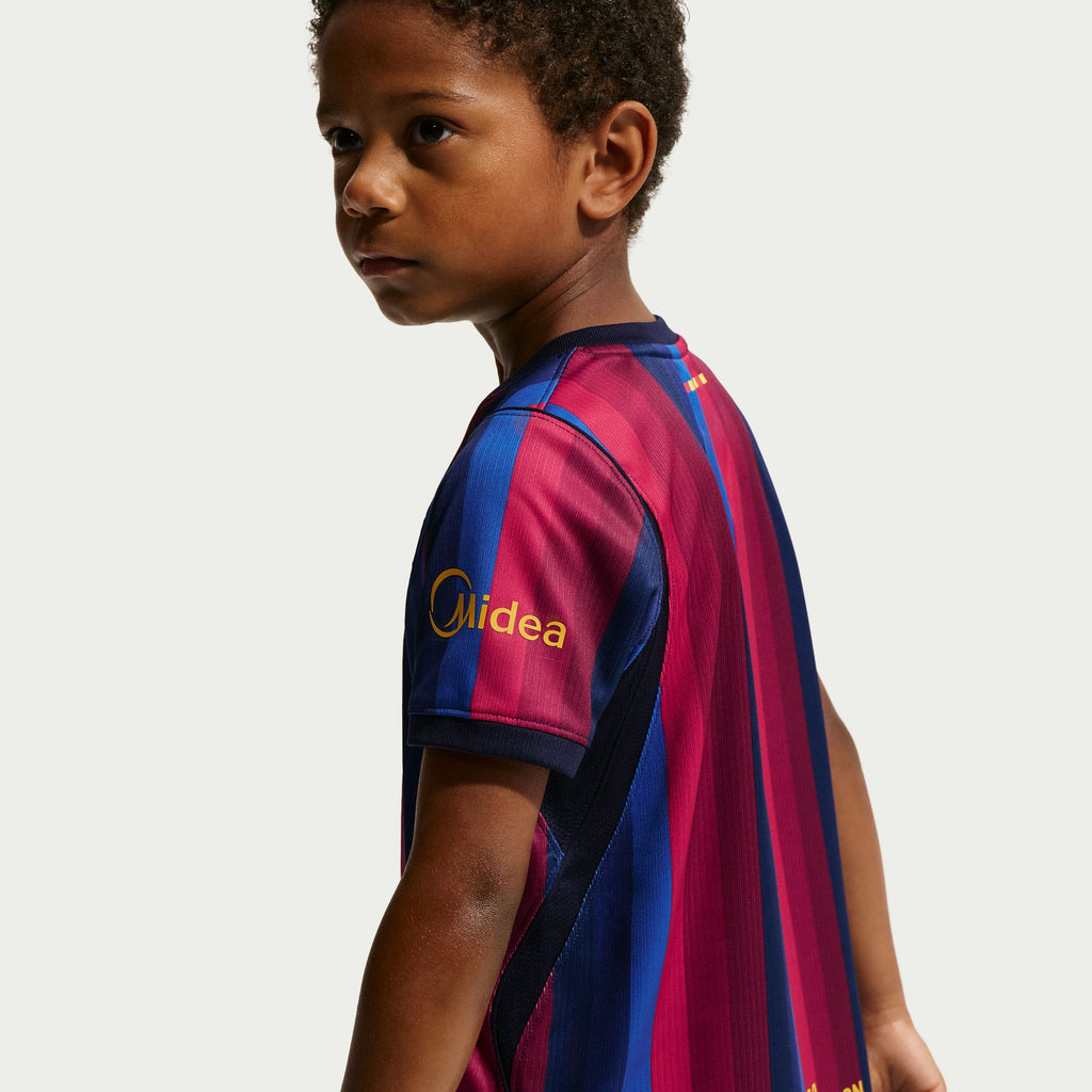 Nike FC Barcelona 2026 Stadium Home Little Kids' Nike Soccer Replica 3-Piece Kit - II1625-683-NIKE by Nike | Available at Niky's Sports