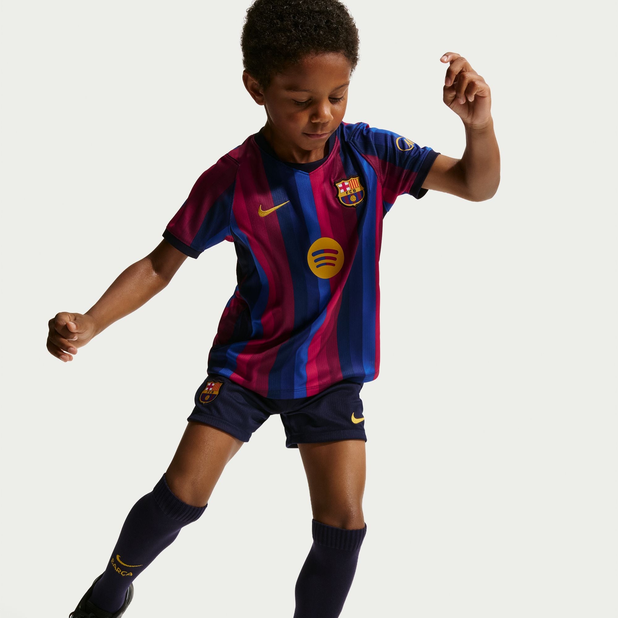 Nike FC Barcelona 2026 Stadium Home Little Kids' Nike Soccer Replica 3-Piece Kit - II1625-683-NIKE by Nike | Available at Niky's Sports