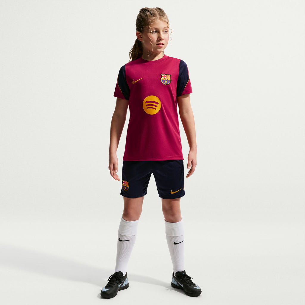 Nike FC Barcelona Strike Big Kids' Soccer Dri-FIT Short-Sleeve Top