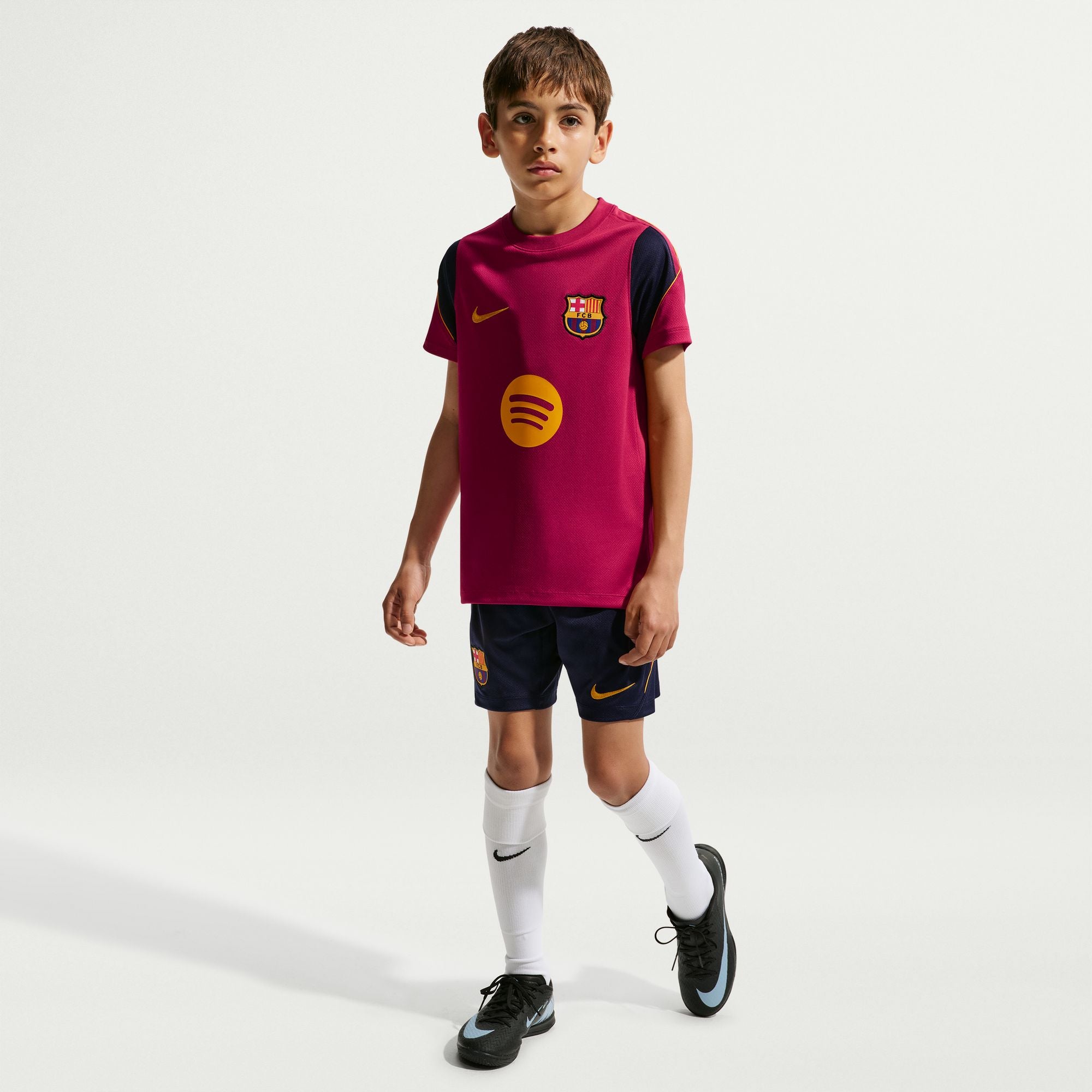 Nike FC Barcelona Strike Big Kids' Soccer Dri-FIT Short-Sleeve Top