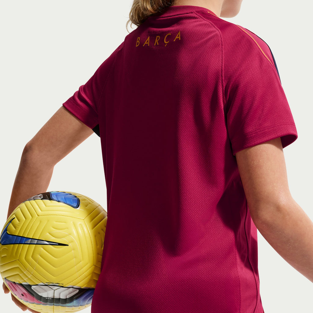 Nike FC Barcelona Strike Big Kids' Soccer Dri-FIT Short-Sleeve Top