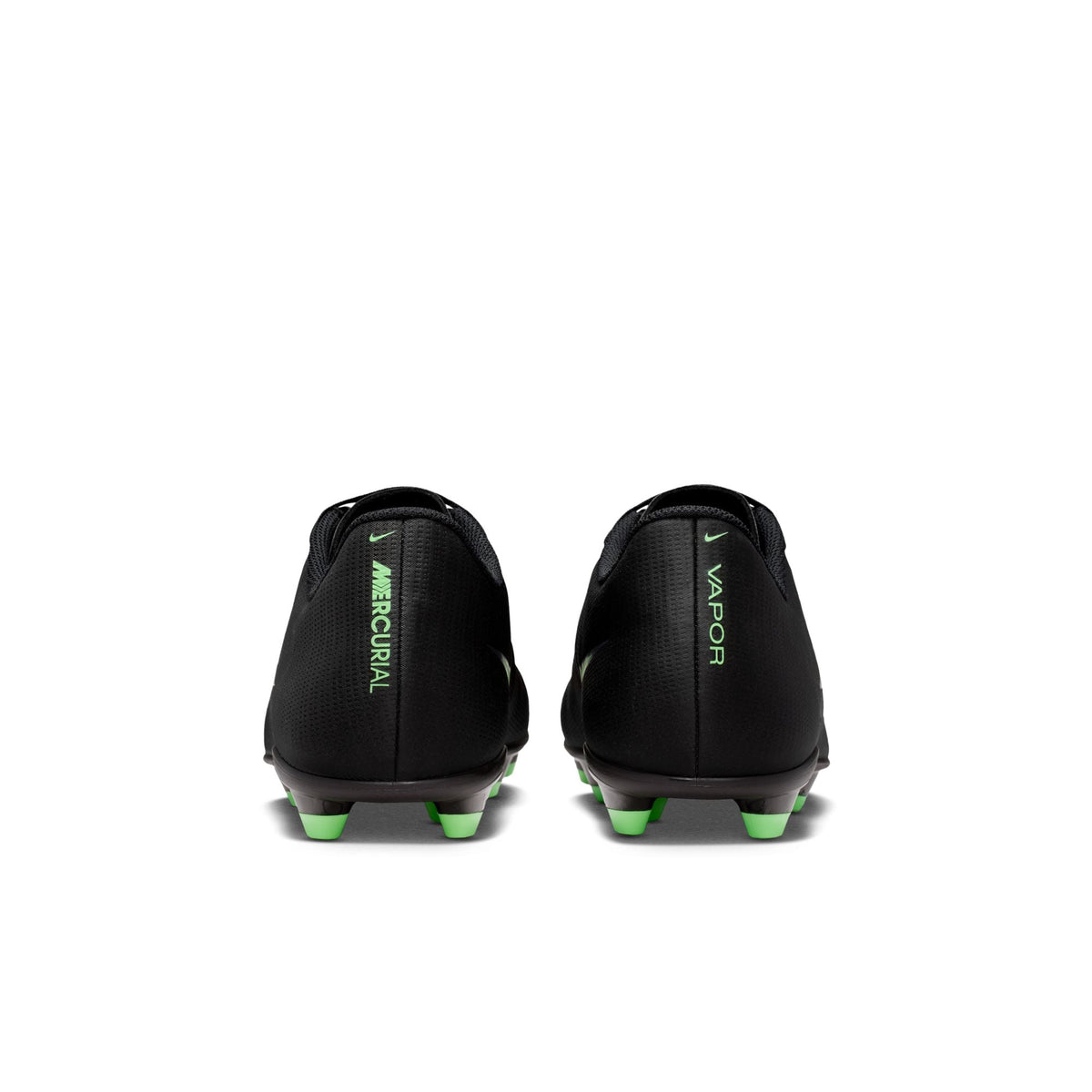Nike Mercurial Vapor 17 Club Multi-Ground Soccer Cleats – Black / Illusion Green – heel view