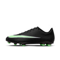Nike Mercurial Vapor 17 Club Multi-Ground Soccer Cleats – Black / Illusion Green – lateral side view
