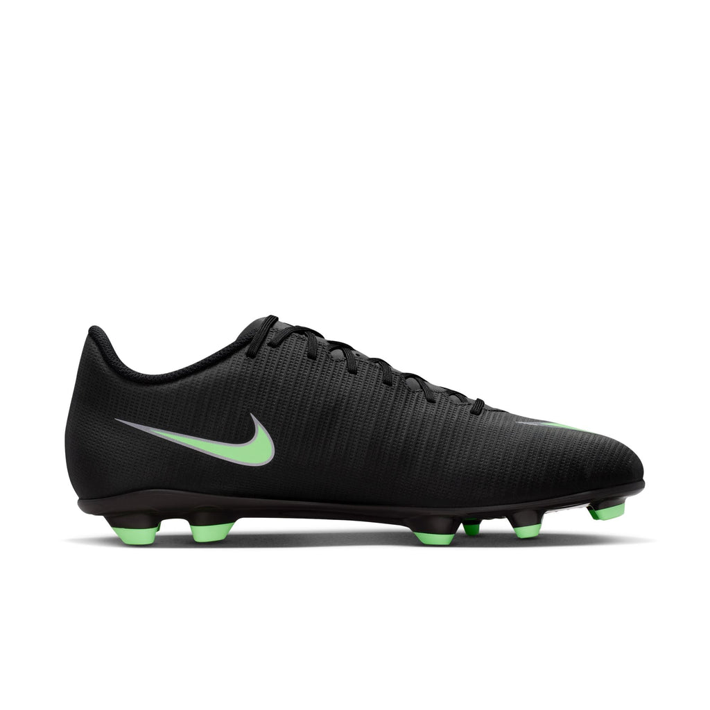 Nike Mercurial Vapor 17 Club Multi-Ground Soccer Cleats – Black / Illusion Green – angled medial view