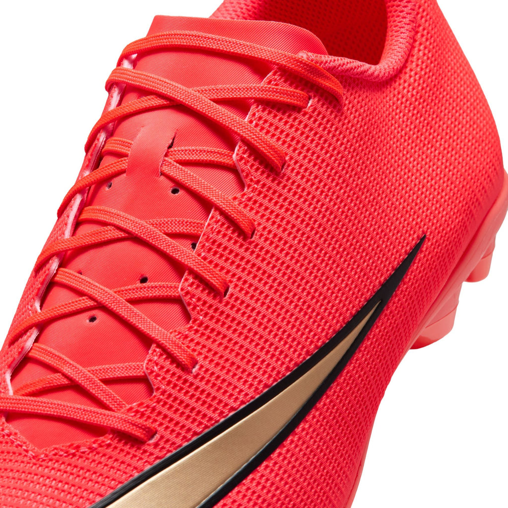 Nike Mercurial Vapor 17 Club Multi-Ground Soccer Cleats – Bright Crimson / Blur – upper detail