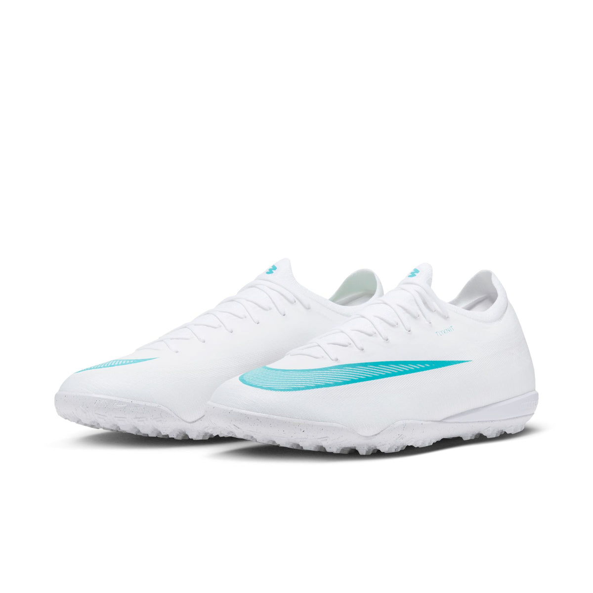 Nike Mercurial Vapor 17 Pro turf soccer shoes in White/Dusty Cactus, pair view — IM5811-102