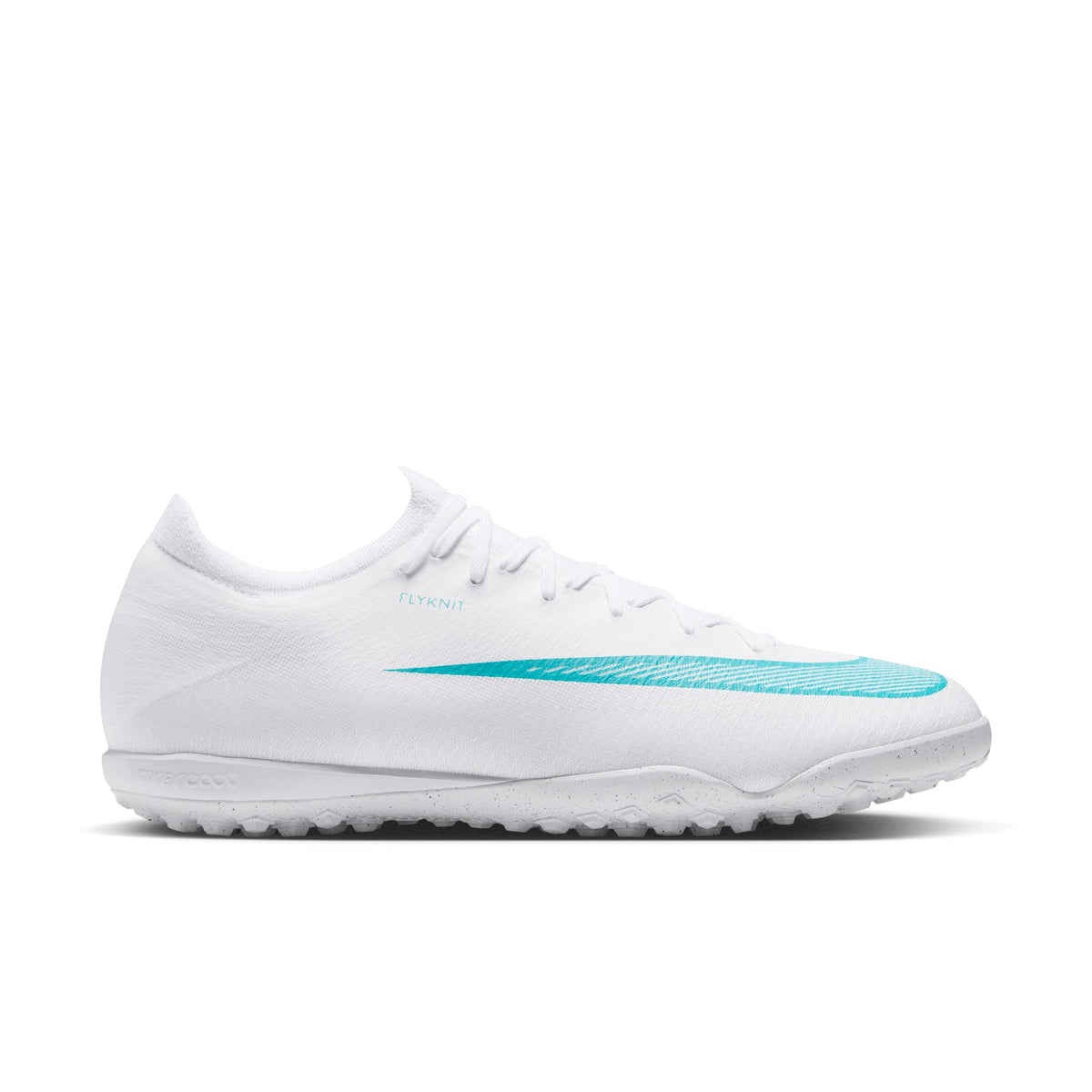 Nike Mercurial Vapor 17 Pro turf soccer shoes in White/Dusty Cactus, medial side view — IM5811-102
