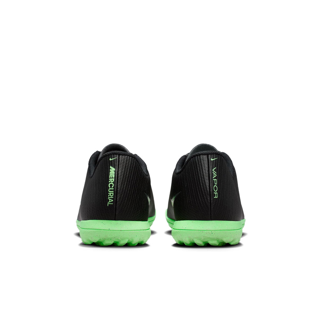 Nike Mercurial Vapor 17 Club Turf Soccer Shoes – Black / Illusion Green – heel view