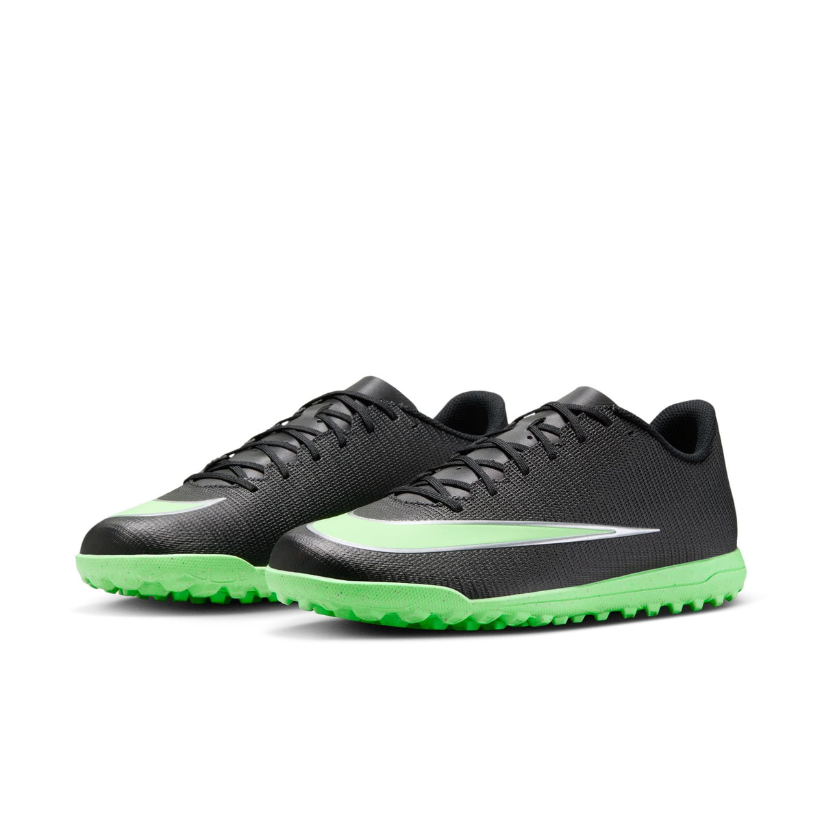 Nike Mercurial Vapor 17 Club Turf Soccer Shoes – Black / Illusion Green – front view