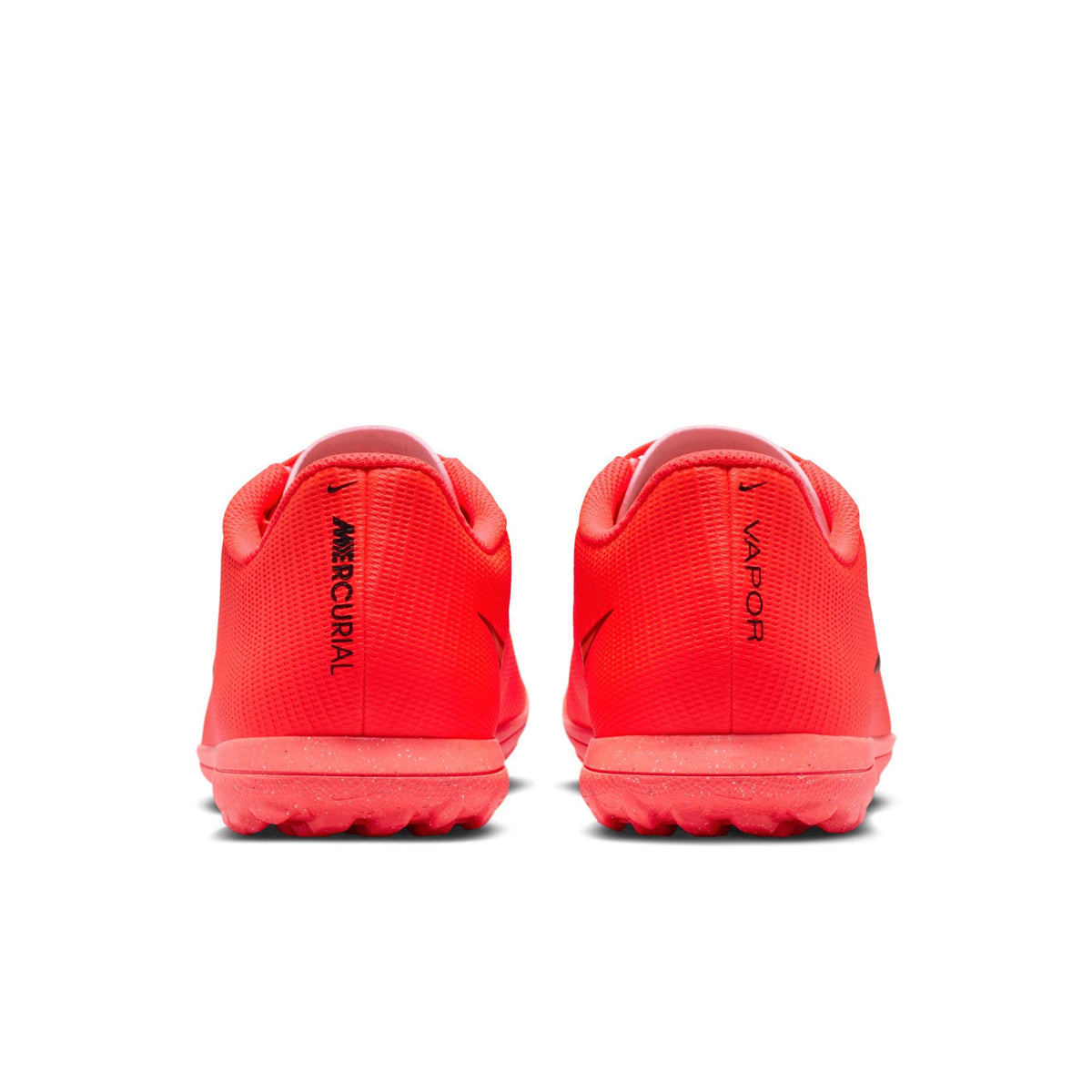 Nike Mercurial Vapor 17 Club Turf Soccer Shoes – Bright Crimson / Blur – heel view