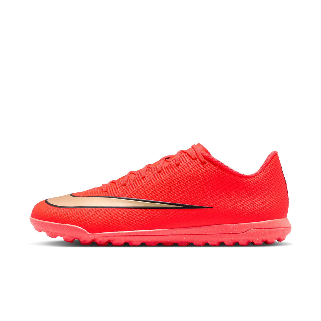Nike Mercurial Vapor 17 Club Turf Soccer Shoes – Bright Crimson / Blur – lateral side view