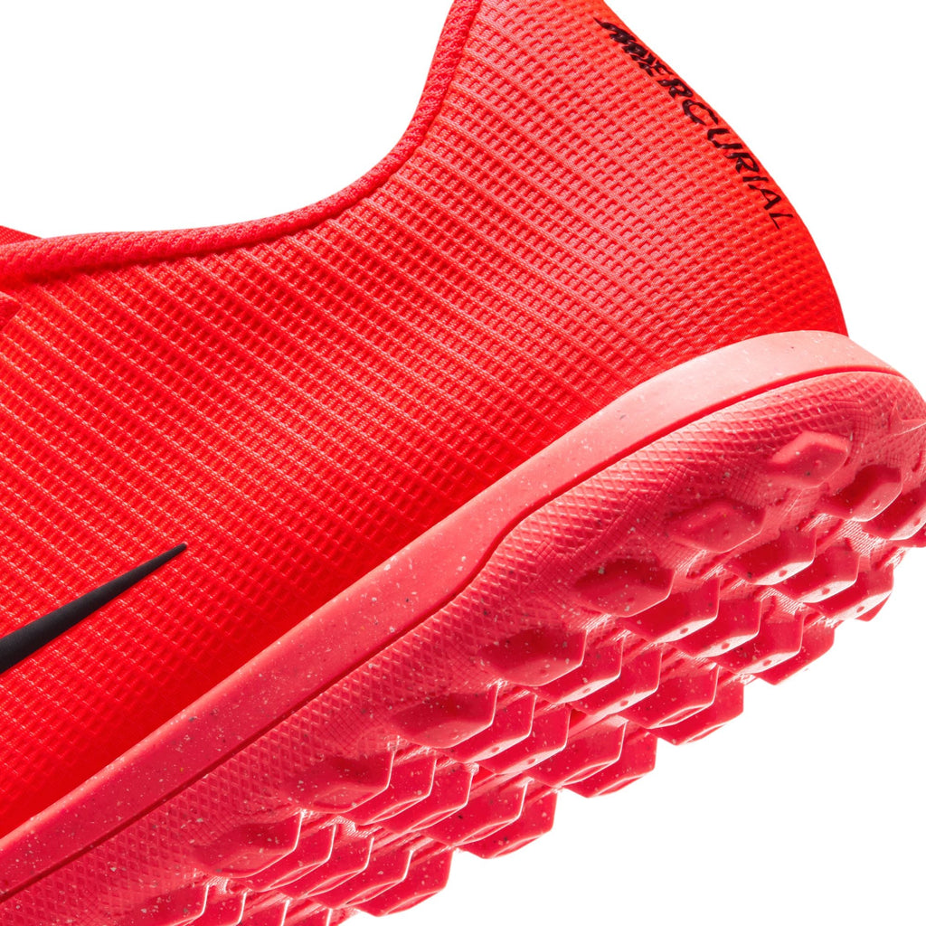 Nike Mercurial Vapor 17 Club Turf Soccer Shoes – Bright Crimson / Blur – upper detail