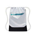 Nike Academy Soccer Gym Sack (18L), Off White/Smokey Blue/Dusty Cactus, front view — IO0924-101