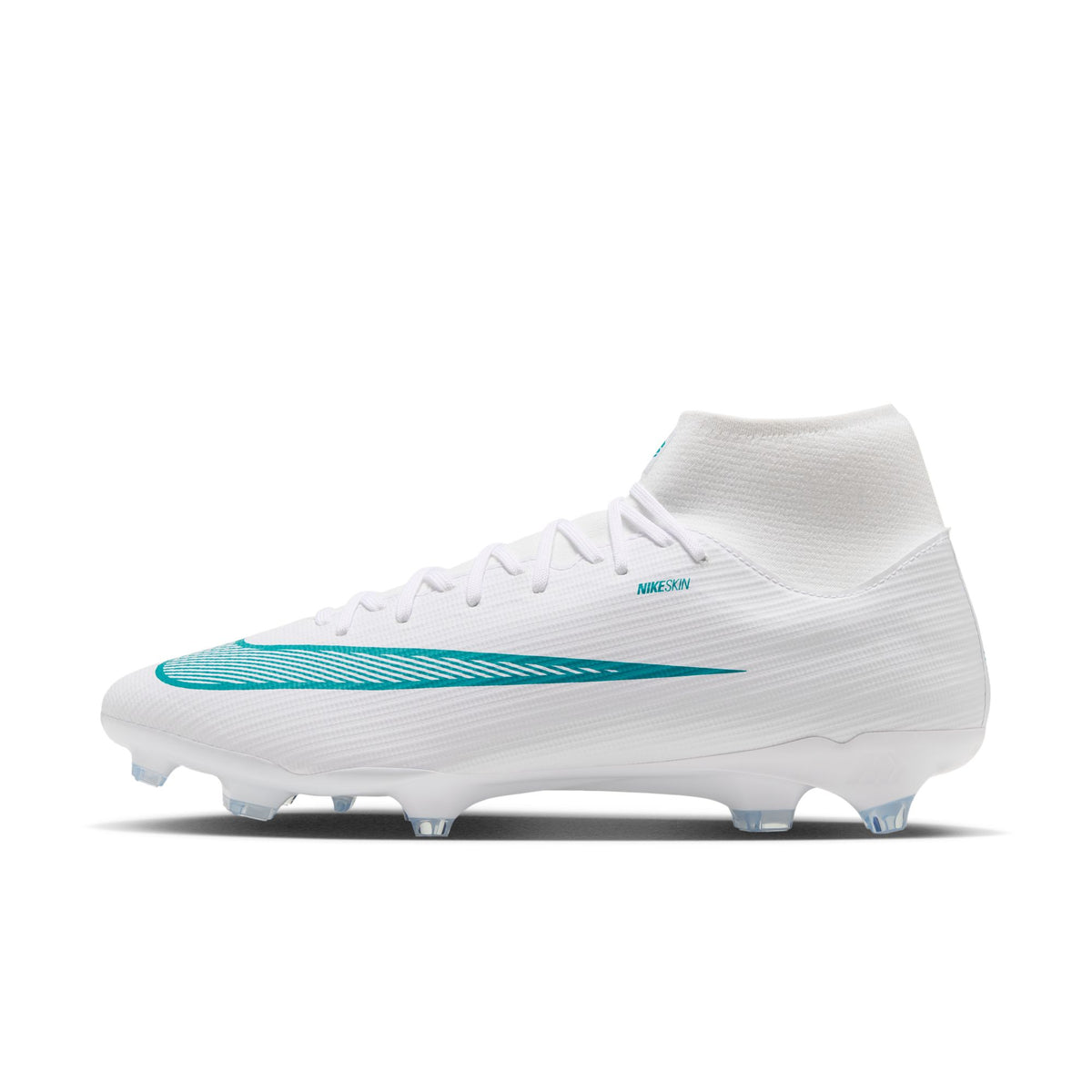 Nike Mercurial Superfly 11 Academy MG Soccer Cleats – White / Dusty Cactus, opposite side view — IO1485-102