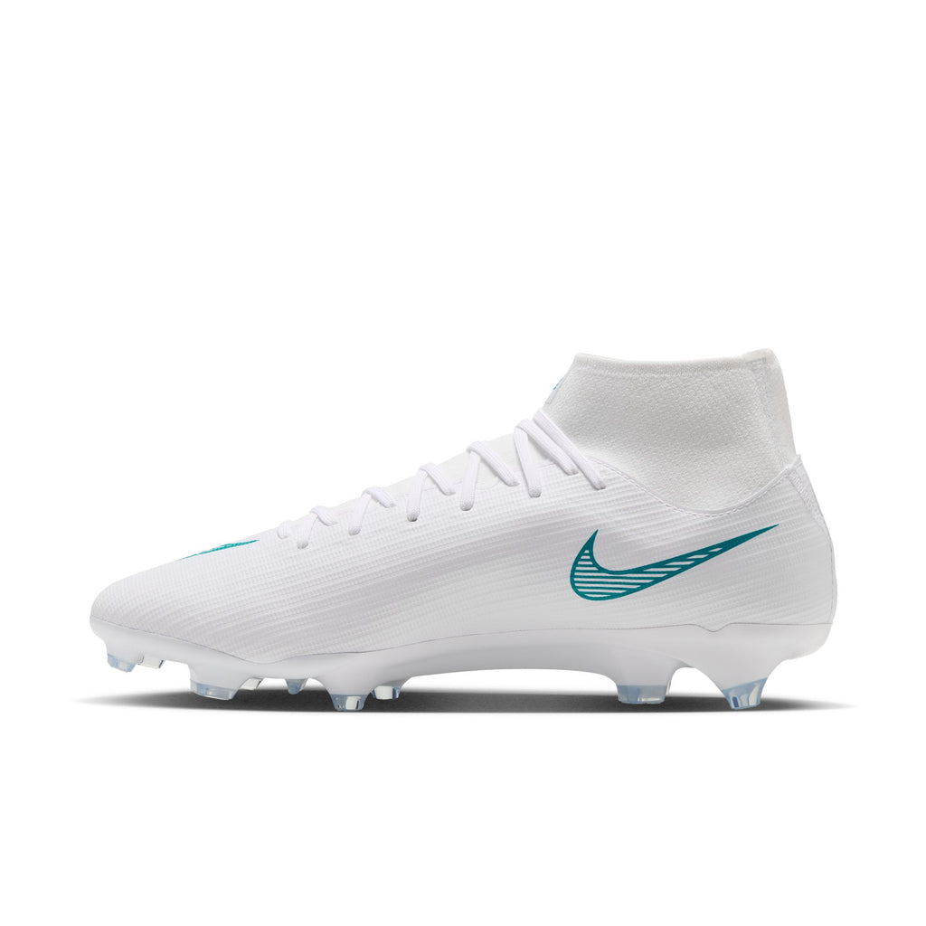 Nike Mercurial Superfly 11 Academy MG Soccer Cleats – White / Dusty Cactus, side view — IO1485-102