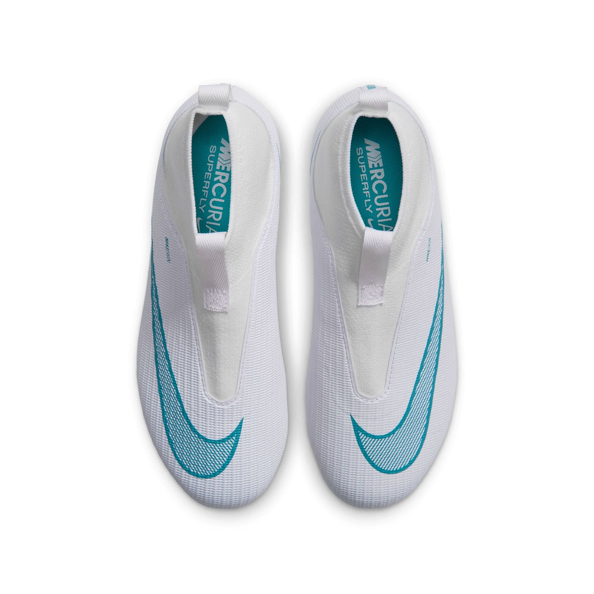 Nike Jr. Mercurial Superfly 11 Academy MG in White/Dusty Cactus – top view