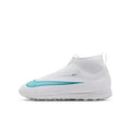 Nike Jr. Mercurial Superfly 11 Academy Turf in White/Dusty Cactus – side profile