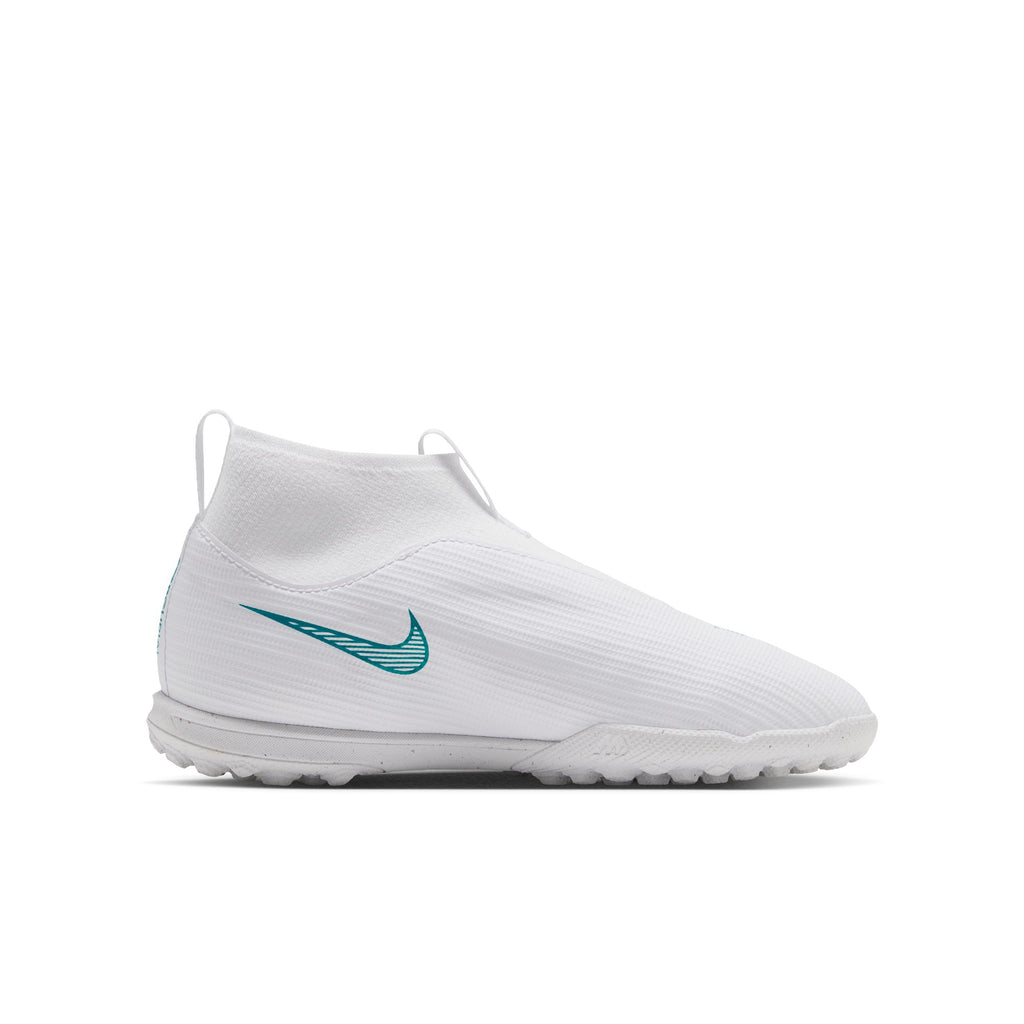 Nike Jr. Mercurial Superfly 11 Academy Turf Kids' Soccer Shoes – White/Dusty Cactus