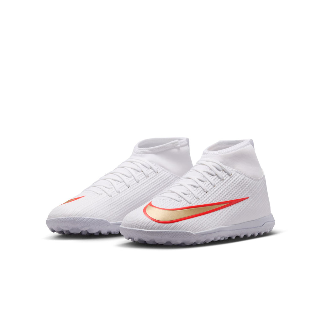 Nike Jr. Mercurial Superfly 11 Club Big Kids' Turf High-Top Soccer Shoes - IO1554-100-NIKE by Nike | Available at Niky's Sports