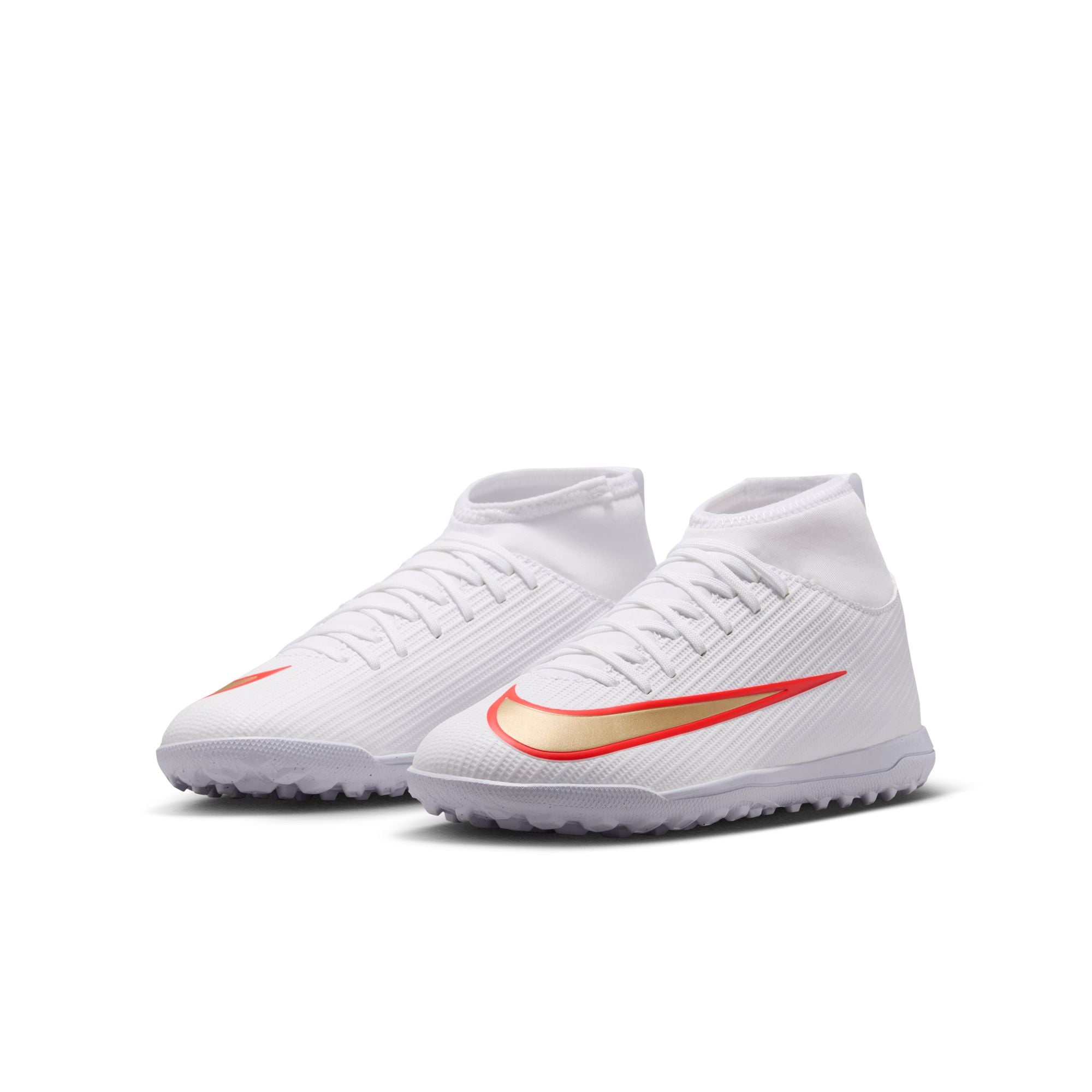 Nike Jr. Mercurial Superfly 11 Club Big Kids' Turf High-Top Soccer Shoes - IO1554-100-NIKE by Nike | Available at Niky's Sports