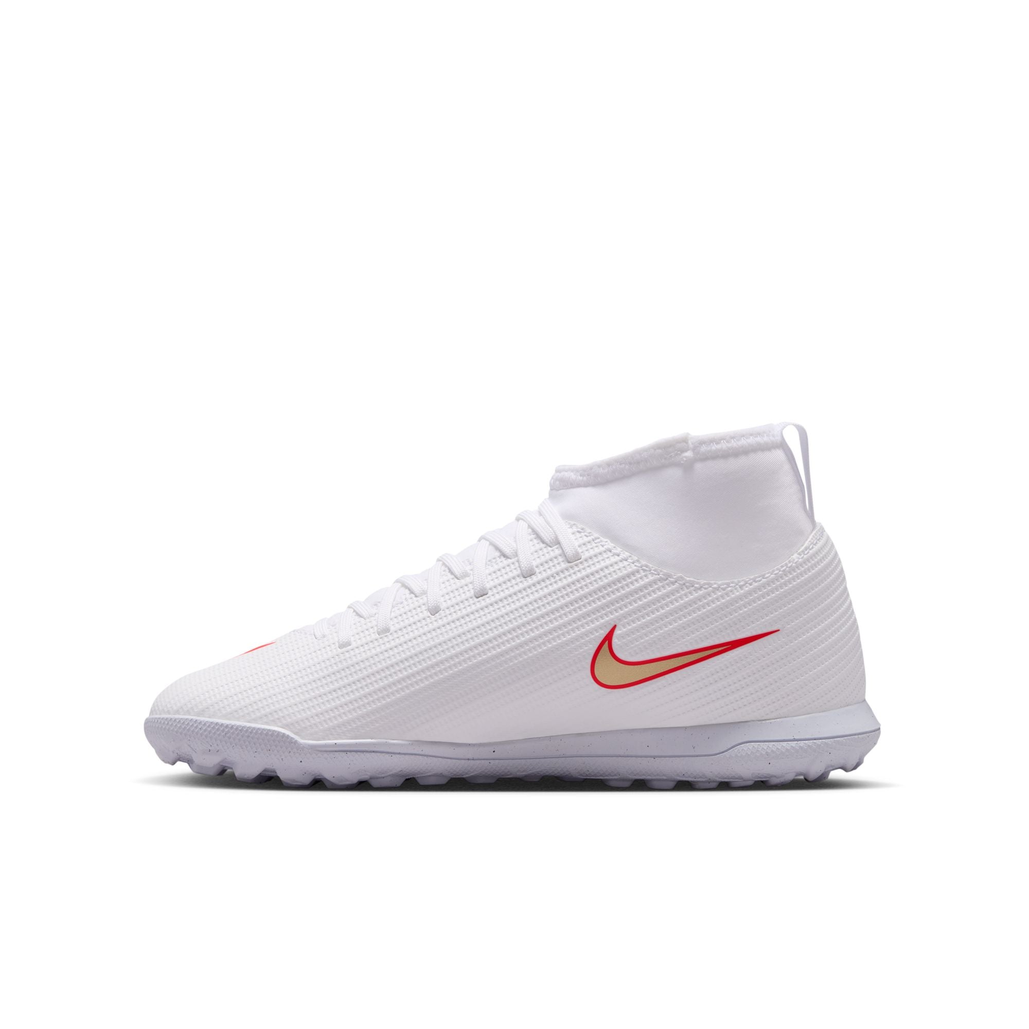 Nike Jr. Mercurial Superfly 11 Club Big Kids' Turf High-Top Soccer Shoes - IO1554-100-NIKE by Nike | Available at Niky's Sports