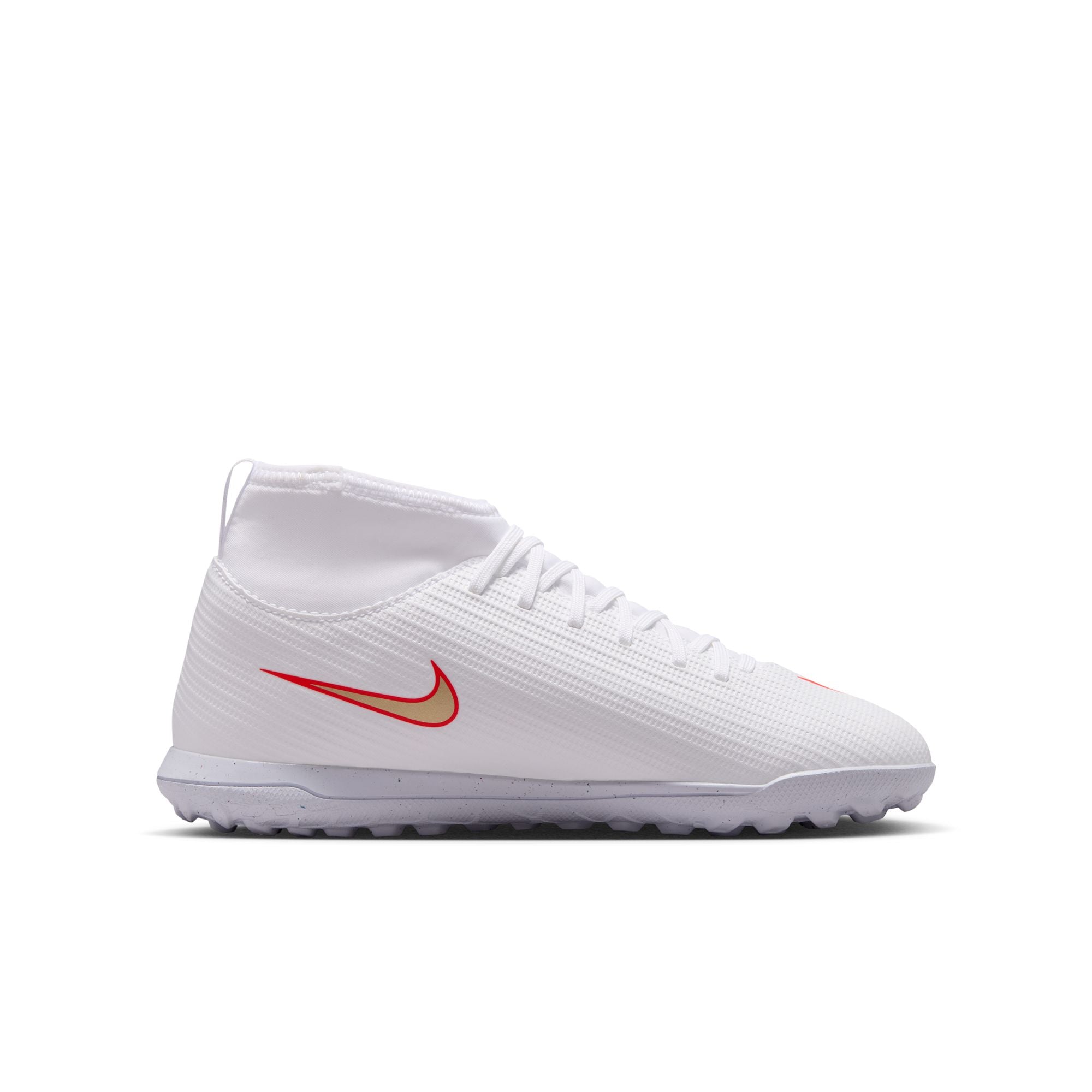 Nike Jr. Mercurial Superfly 11 Club Big Kids' Turf High-Top Soccer Shoes - IO1554-100-NIKE by Nike | Available at Niky's Sports