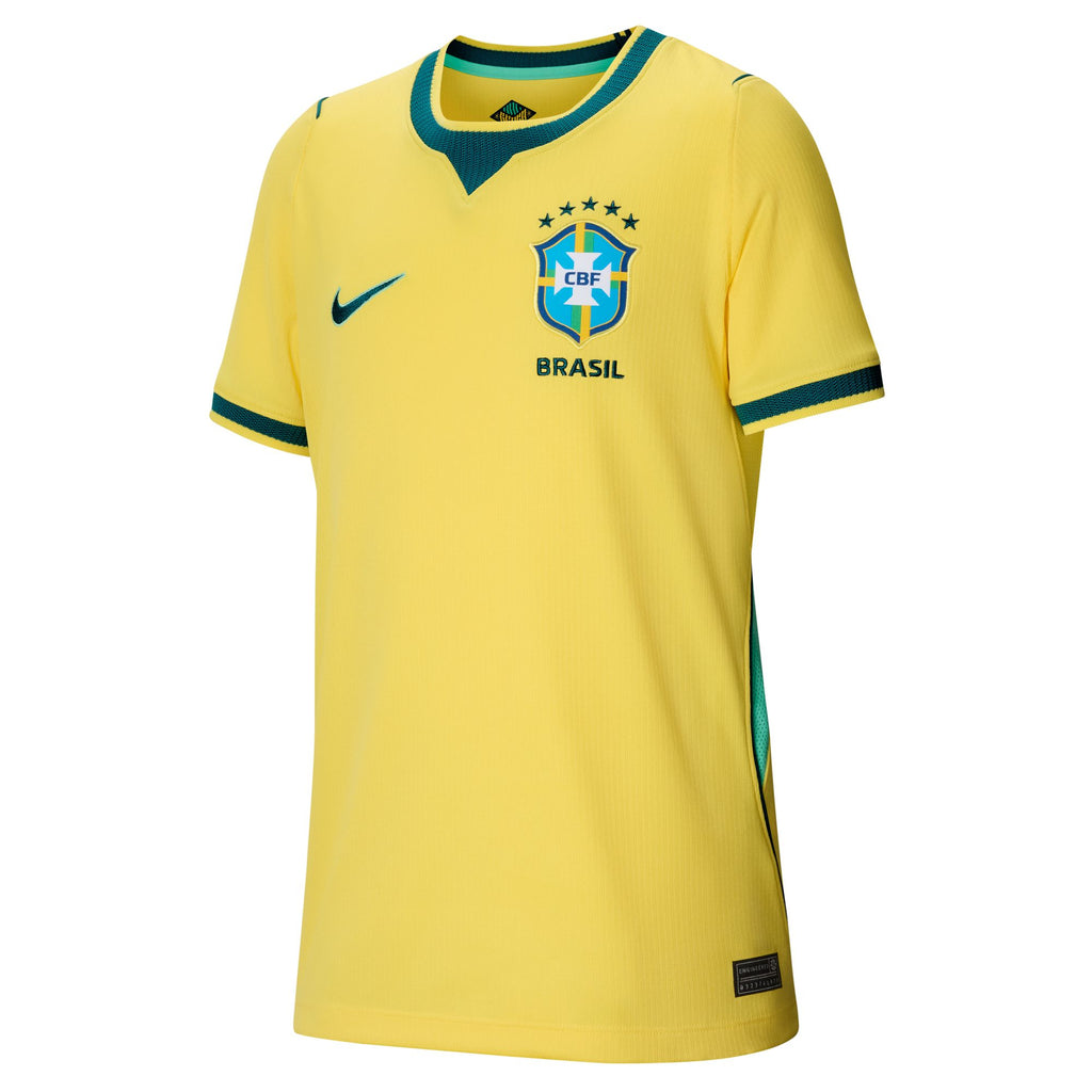 Nike Brazil 2026 Stadium Home Big Kids' Nike Dri-FIT Soccer Stadium Jersey - IO2231-724-NIKE by Nike | Available at Niky's Sports