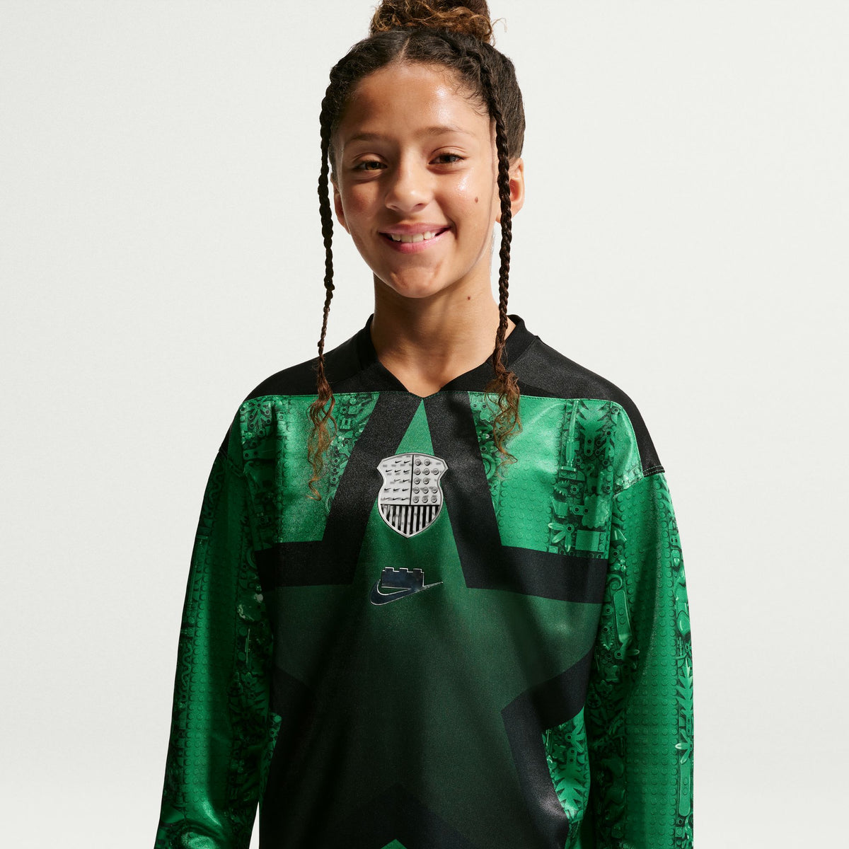 Nike x LEGO® Collection Big Kids' Soccer Goalkeeper Jersey - IO3128-010-NIKE by Nike | Available at Niky's Sports