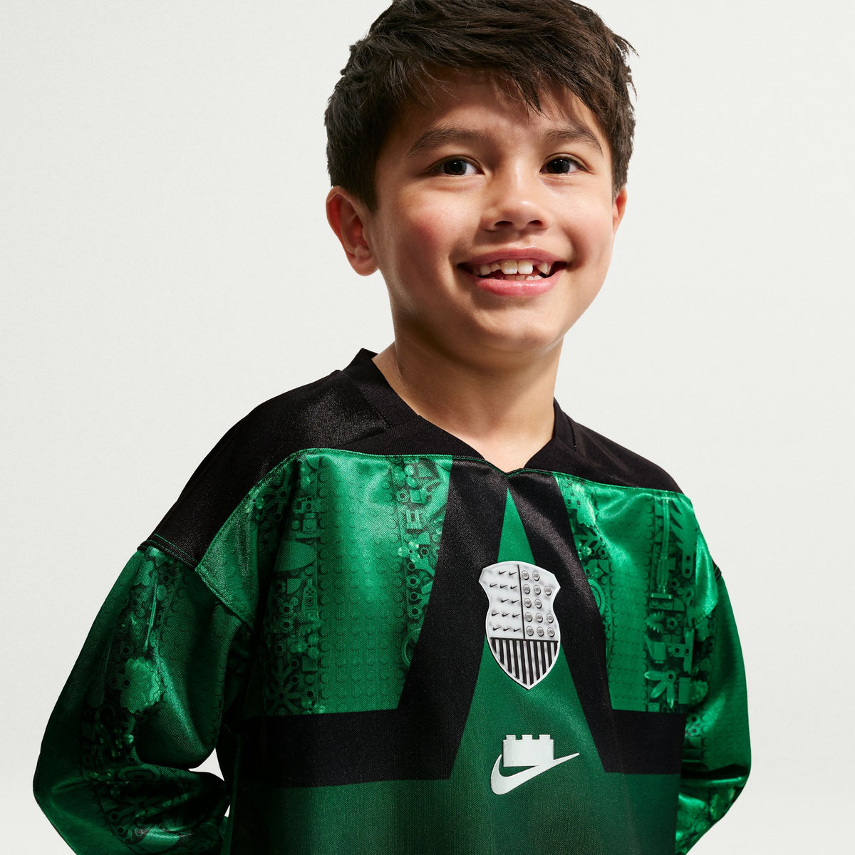 Nike x LEGO® Collection Big Kids' Soccer Goalkeeper Jersey - IO3128-010-NIKE by Nike | Available at Niky's Sports